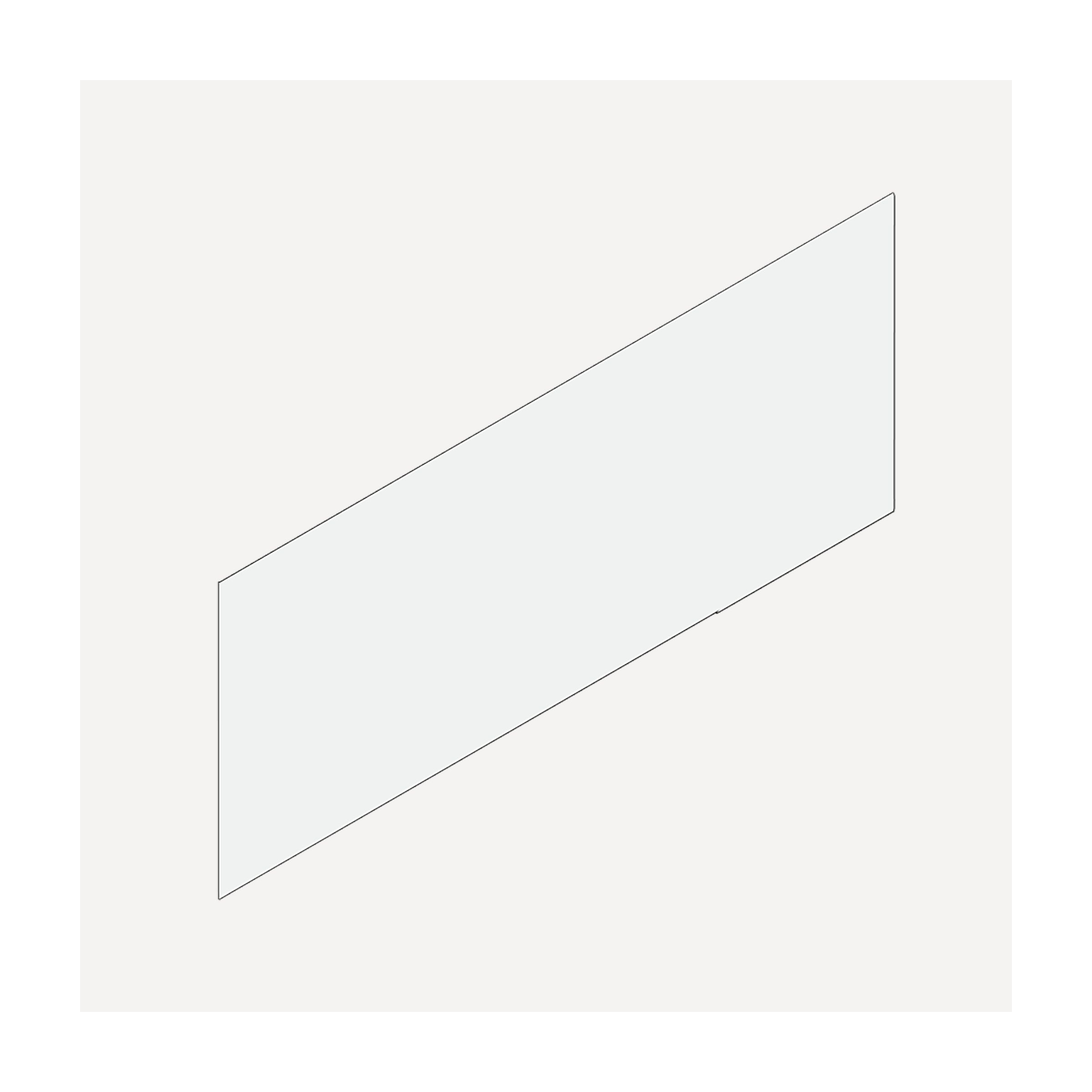 Cartesian & Profiles Side Kit, 7-1/2" H x 21" D, Single Side Kit, Matte White Bathroom Accessories — For Cartesian & Profiles