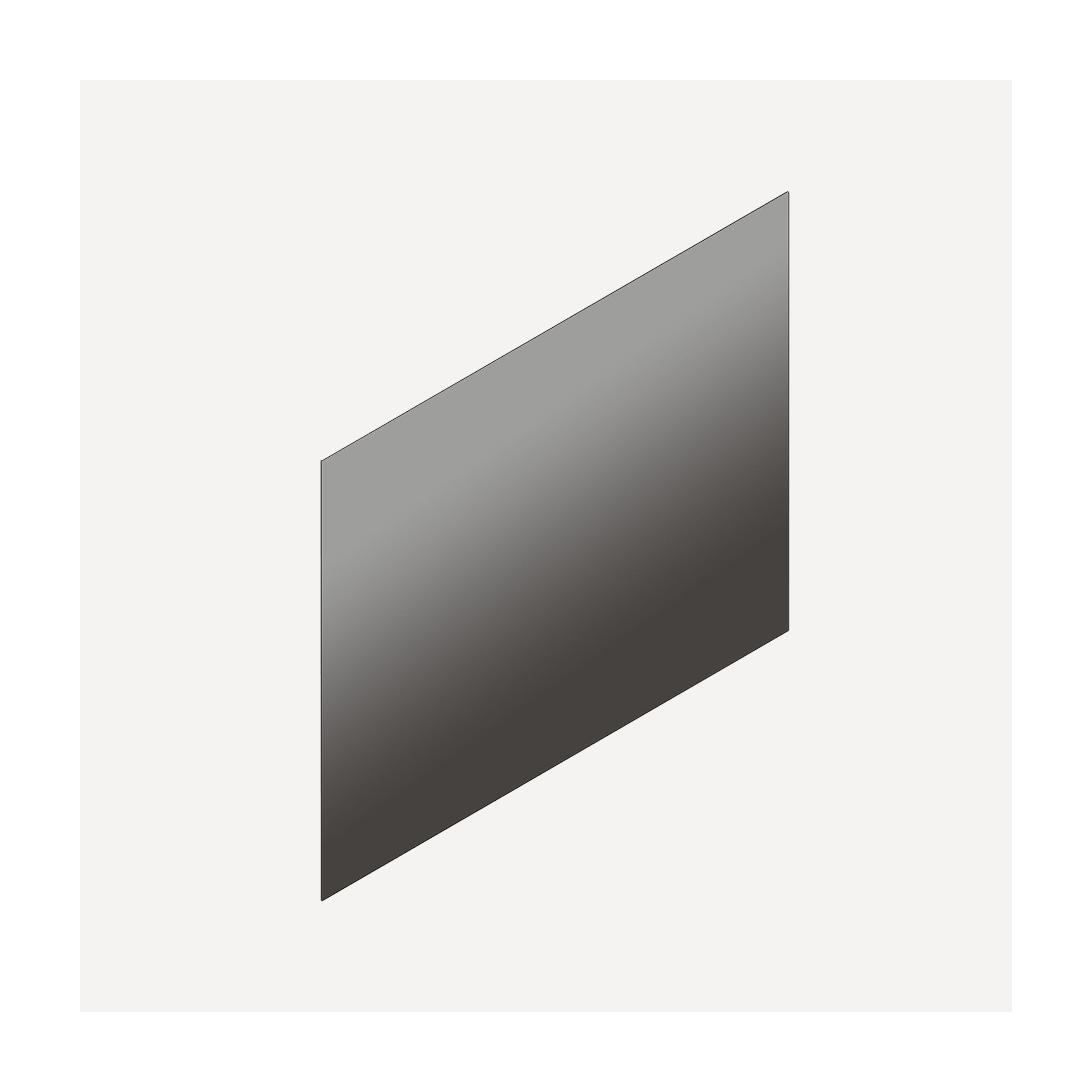 Cartesian & Profiles Side Kit, 15" H x 21" D, Single Side Kit, Tinted Gray Mirror Bathroom Accessories — For Cartesian & Profiles