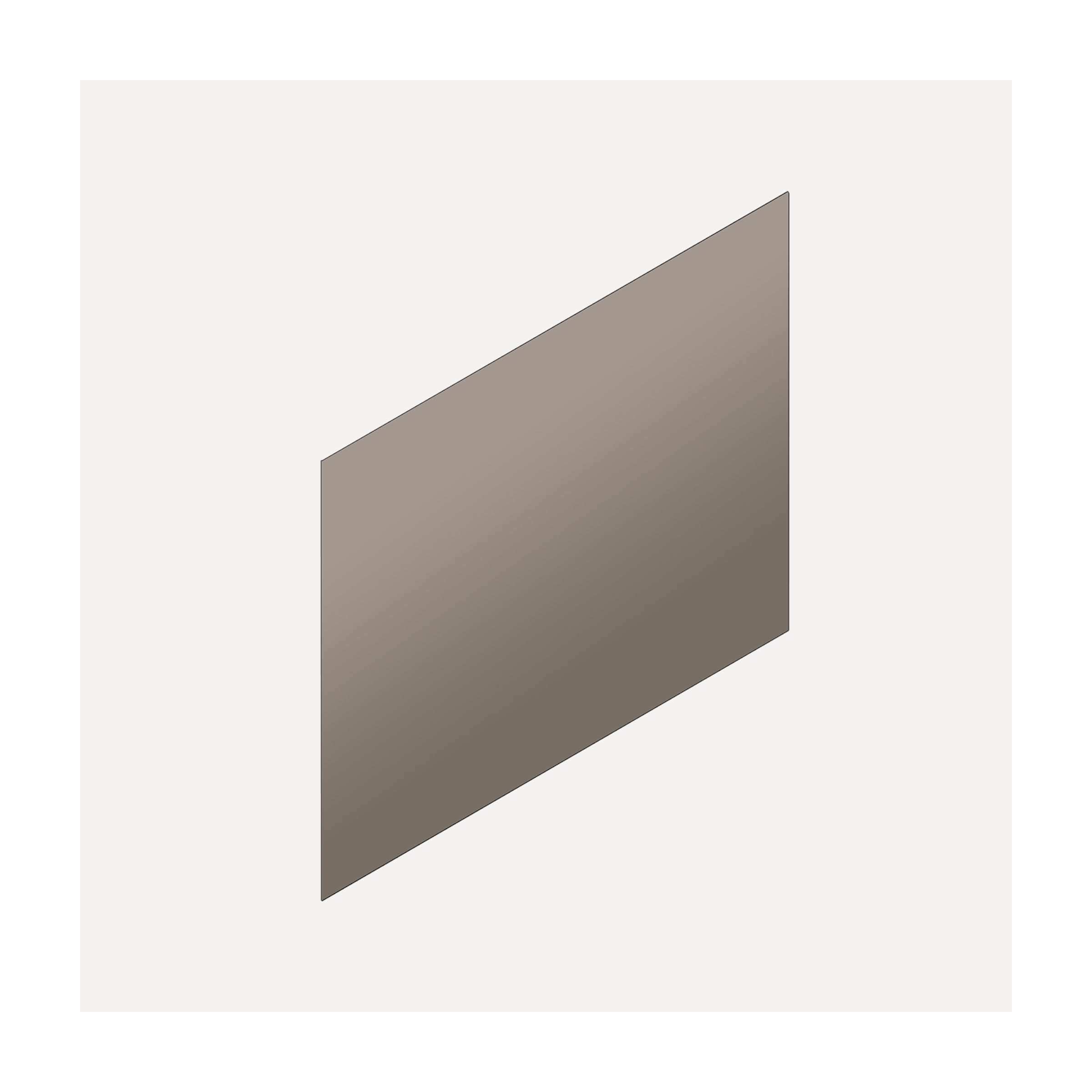 Cartesian & Profiles Side Kit, 15" H x 21" D, Single Side Kit, Satin Bronze Bathroom Accessories — For Cartesian & Profiles