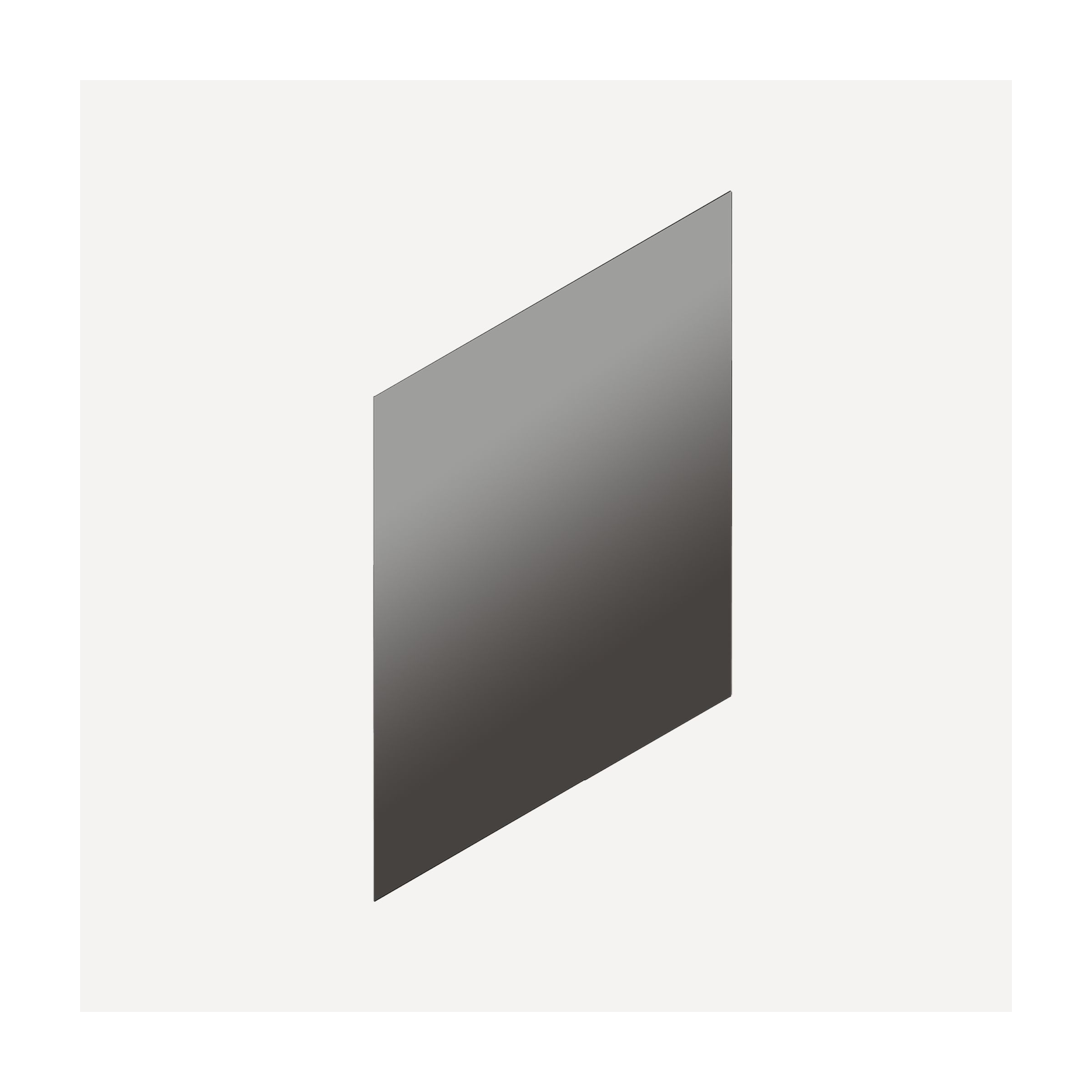 Cartesian & Profiles Side Kit, 22-1/2" H x 21" D, Single Side Kit, Tinted Gray Mirror Bathroom Accessories — For Cartesian & Profiles