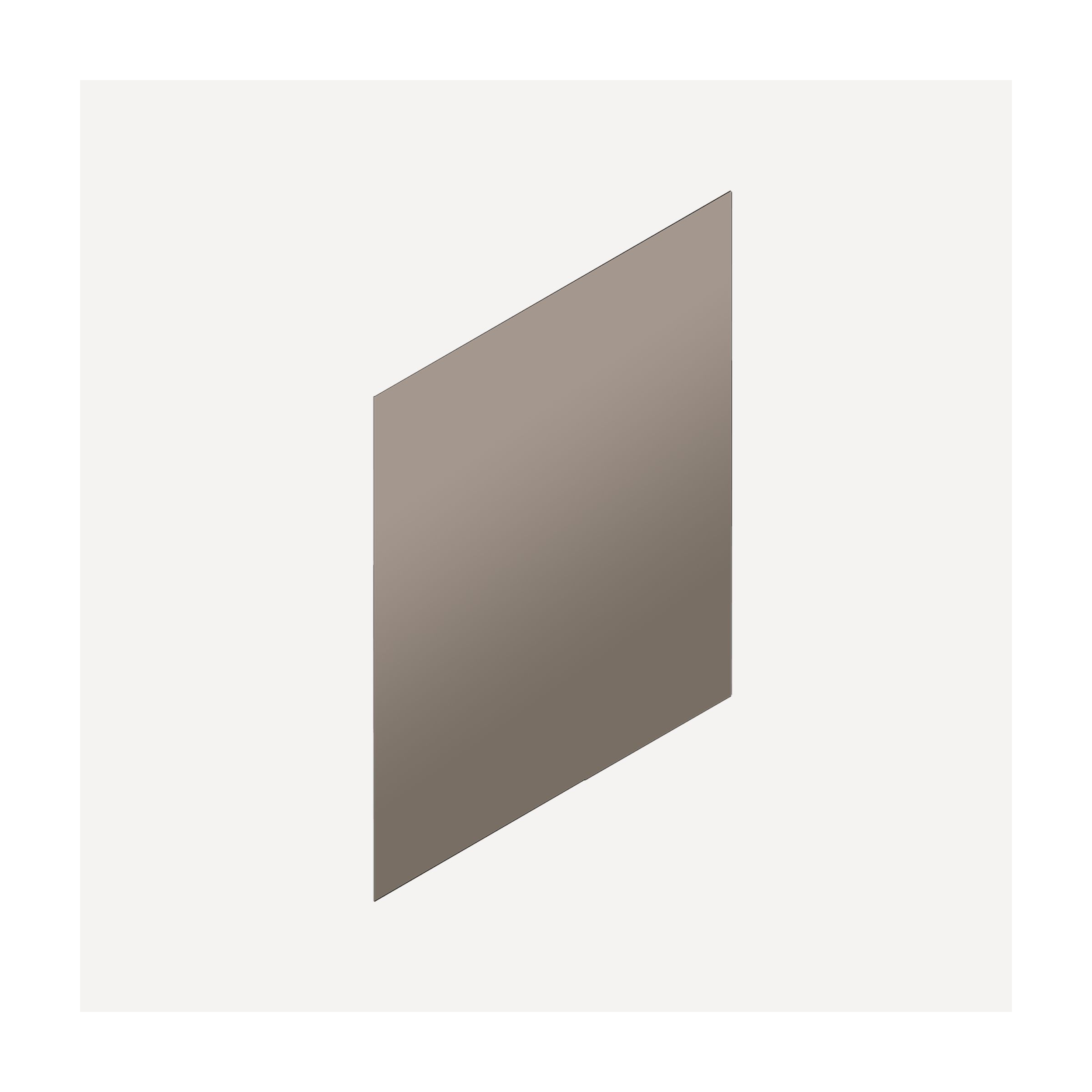 Cartesian & Profiles Side Kit, 22-1/2" H x 21" D, Single Side Kit, Satin Bronze Bathroom Accessories — For Cartesian & Profiles