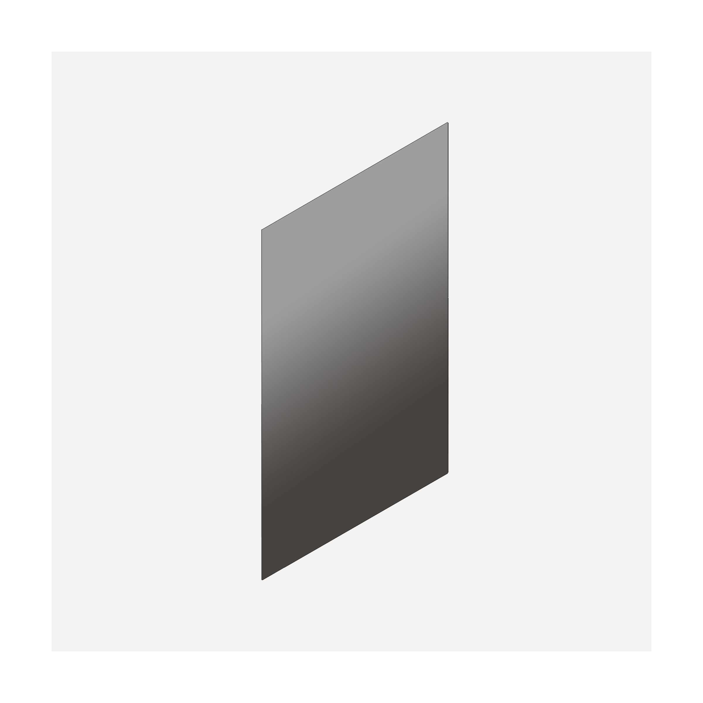 Cartesian & Profiles Side Kit, 30" H x 21" D, Single Side Kit, Tinted Gray Mirror Bathroom Accessories — For Cartesian & Profiles