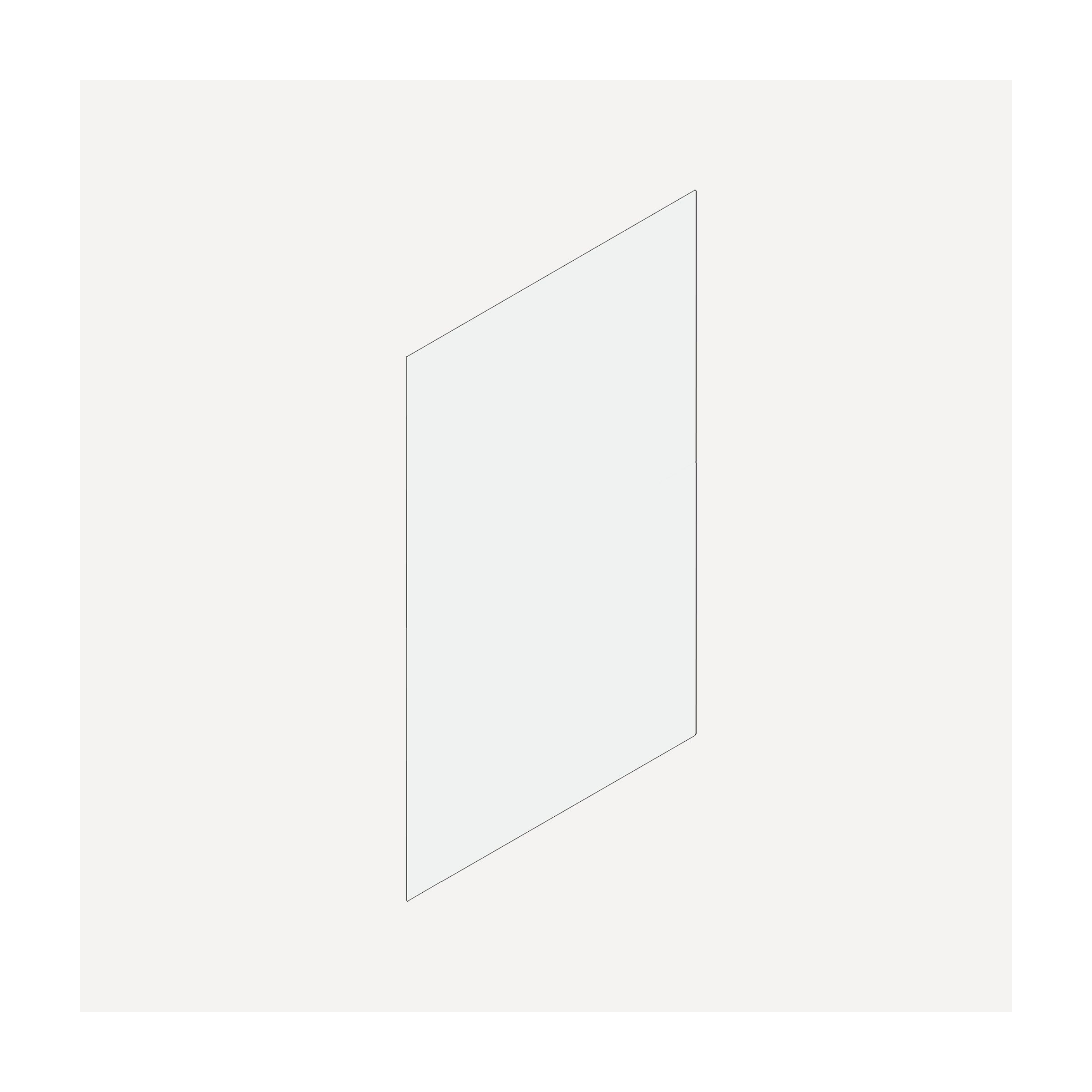 Cartesian & Profiles Side Kit, 30" H x 21" D, Single Side Kit, Matte White Bathroom Accessories — For Cartesian & Profiles
