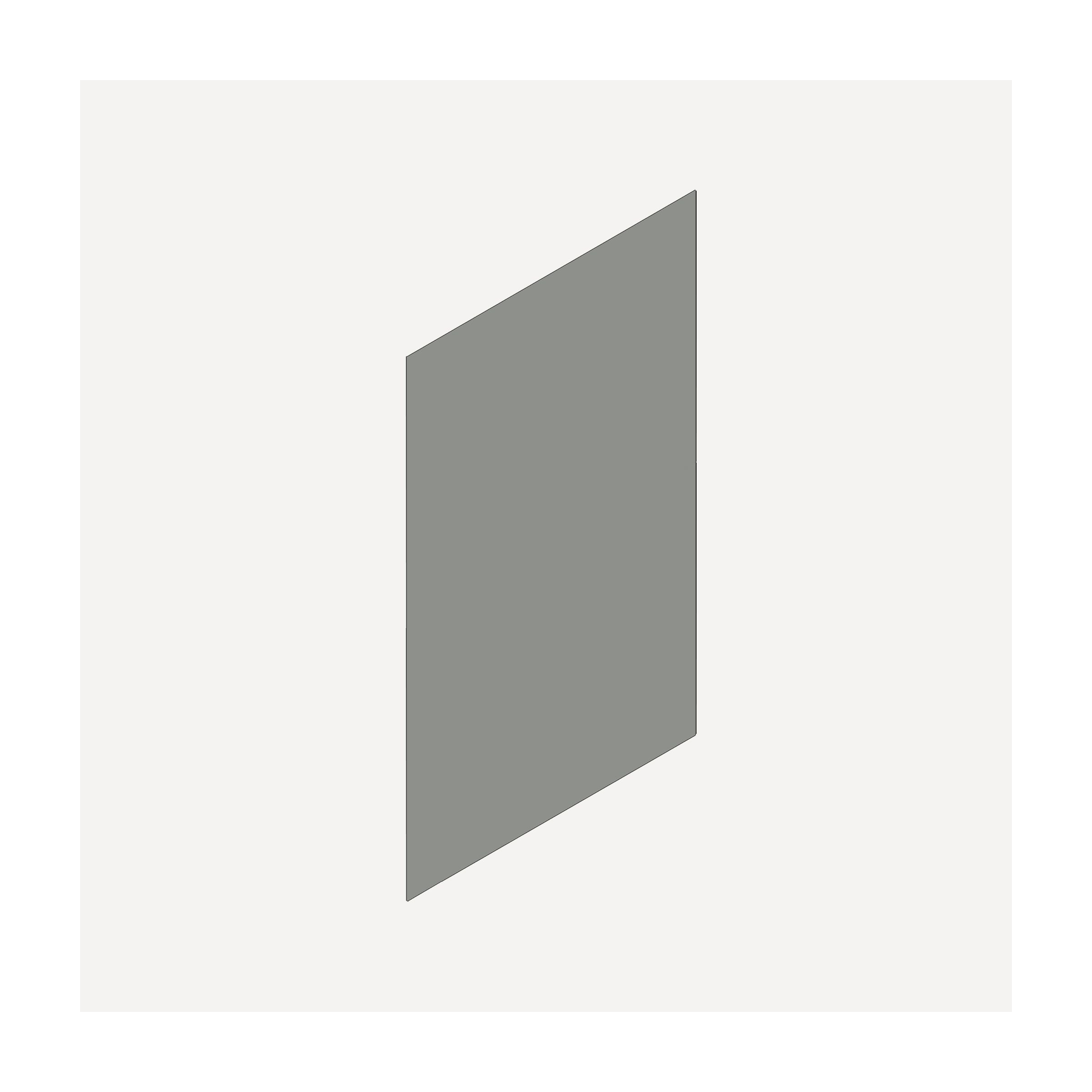 Cartesian & Profiles Side Kit, 30" H x 21" D, Single Side Kit, Matte Gray Bathroom Accessories — For Cartesian & Profiles
