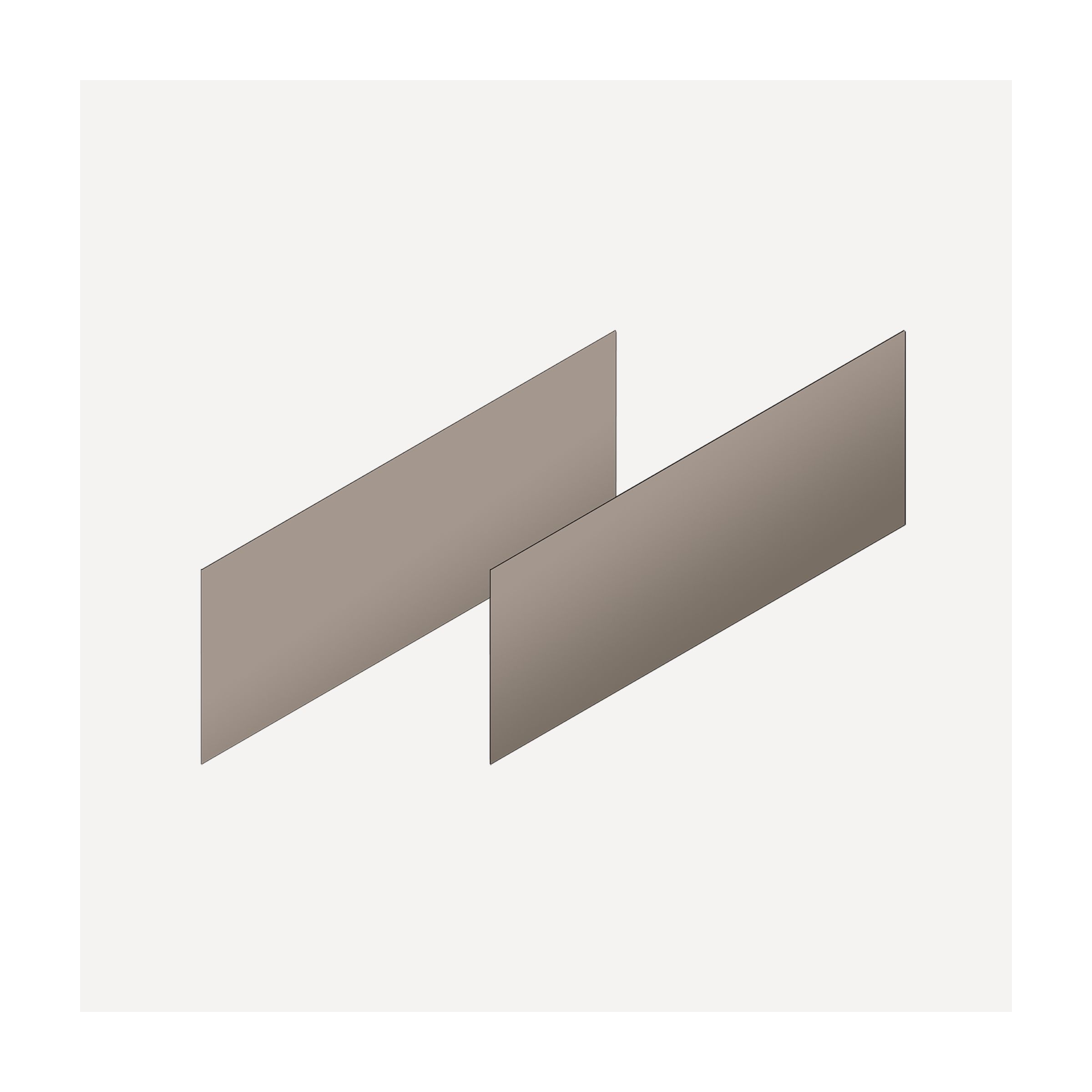 Cartesian & Profiles Side Kit, 7-1/2" H x 21" D, Pair Side Kits, Satin Bronze Bathroom Accessories — For Cartesian & Profiles