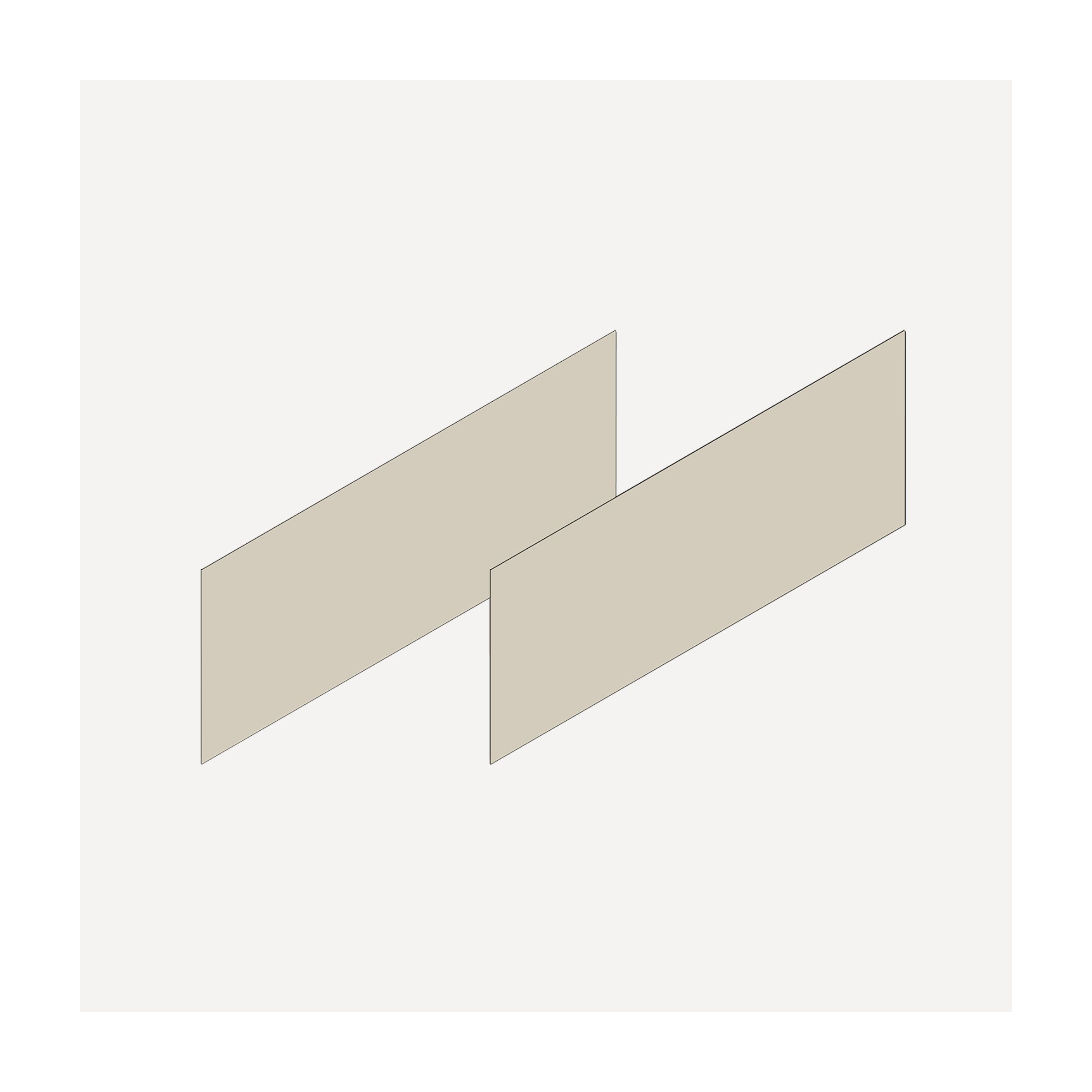 Cartesian & Profiles Side Kit, 7-1/2" H x 21" D, Pair Side Kits, Matte Sand Bathroom Accessories — For Cartesian & Profiles