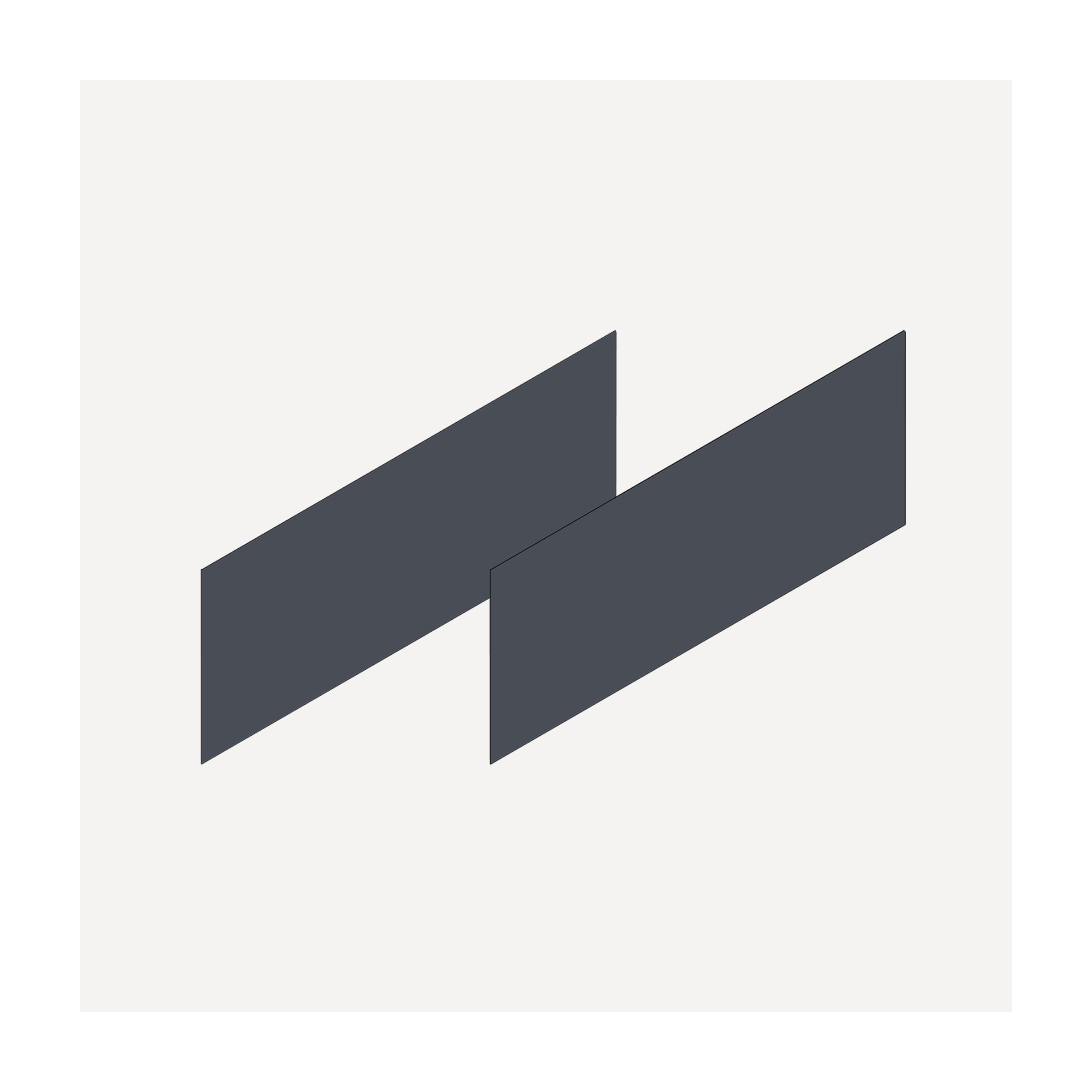 Cartesian & Profiles Side Kit, 7-1/2" H x 21" D, Pair Side Kits, Matte Slate Bathroom Accessories — For Cartesian & Profiles