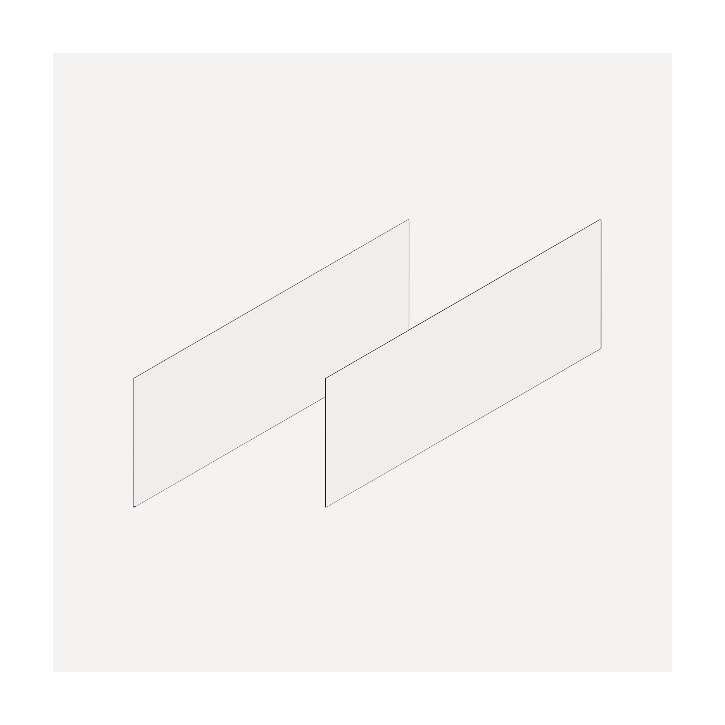 Cartesian & Profiles Side Kit, 7-1/2" H x 21" D, Pair Side Kits, Satin White Bathroom Accessories — For Cartesian & Profiles