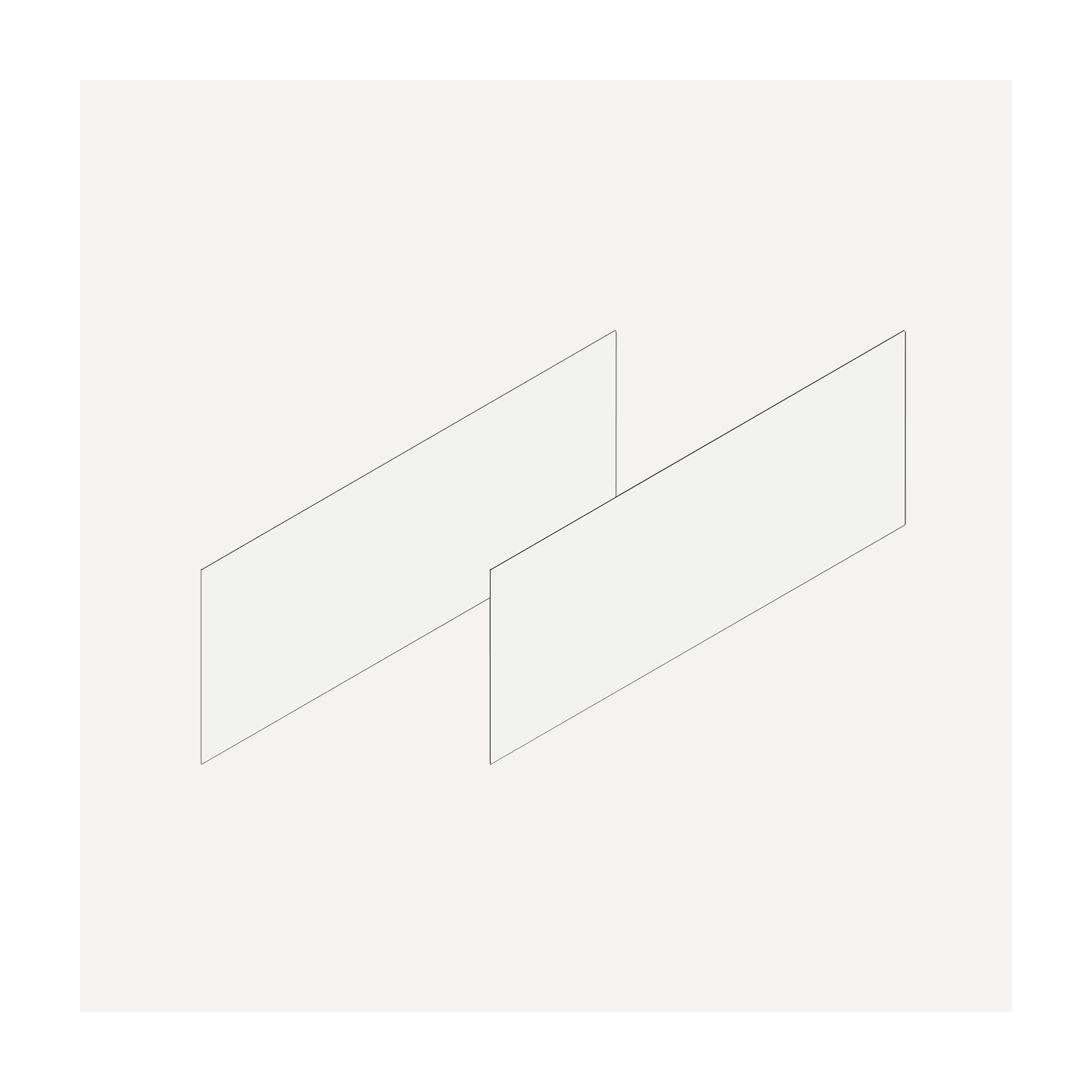 Cartesian & Profiles Side Kit, 7-1/2" H x 21" D, Pair Side Kits, White Bathroom Accessories — For Cartesian & Profiles