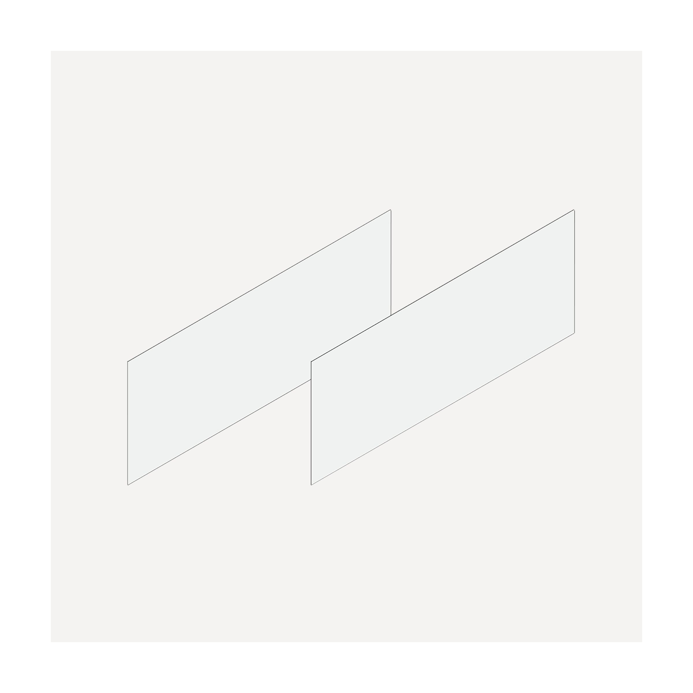 Cartesian & Profiles Side Kit, 7-1/2" H x 21" D, Pair Side Kits, Matte White Bathroom Accessories — For Cartesian & Profiles