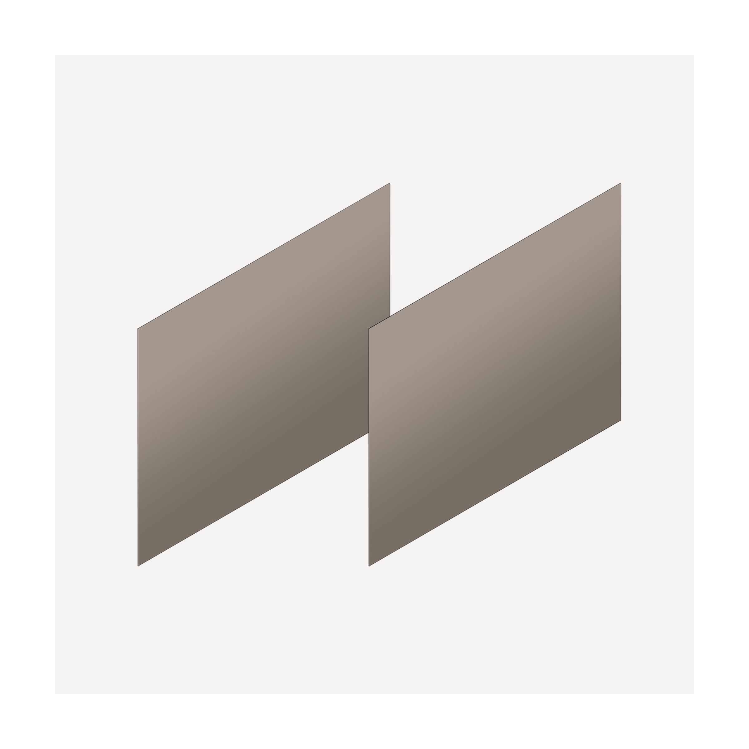 Cartesian & Profiles Side Kit, 15" H x 21" D, Pair Side Kits, Satin Bronze Bathroom Accessories — For Cartesian & Profiles