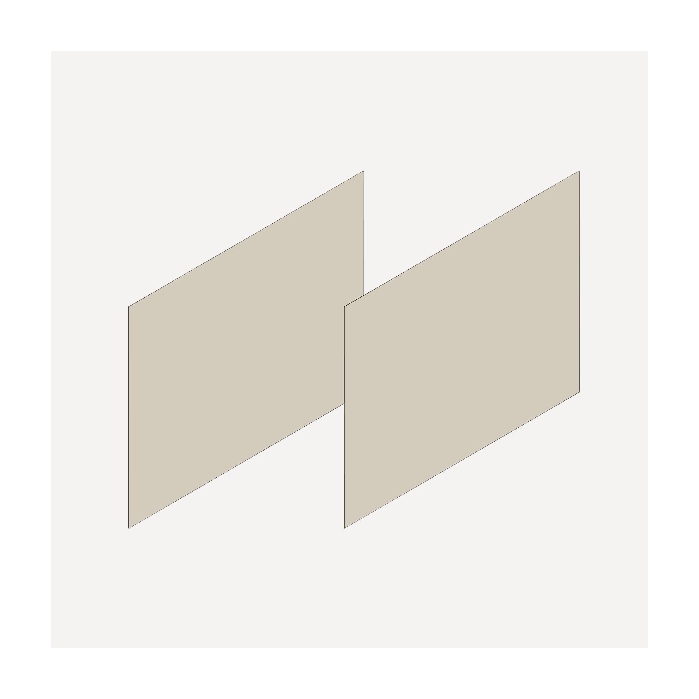 Cartesian & Profiles Side Kit, 15" H x 21" D, Pair Side Kits, Matte Sand Bathroom Accessories — For Cartesian & Profiles