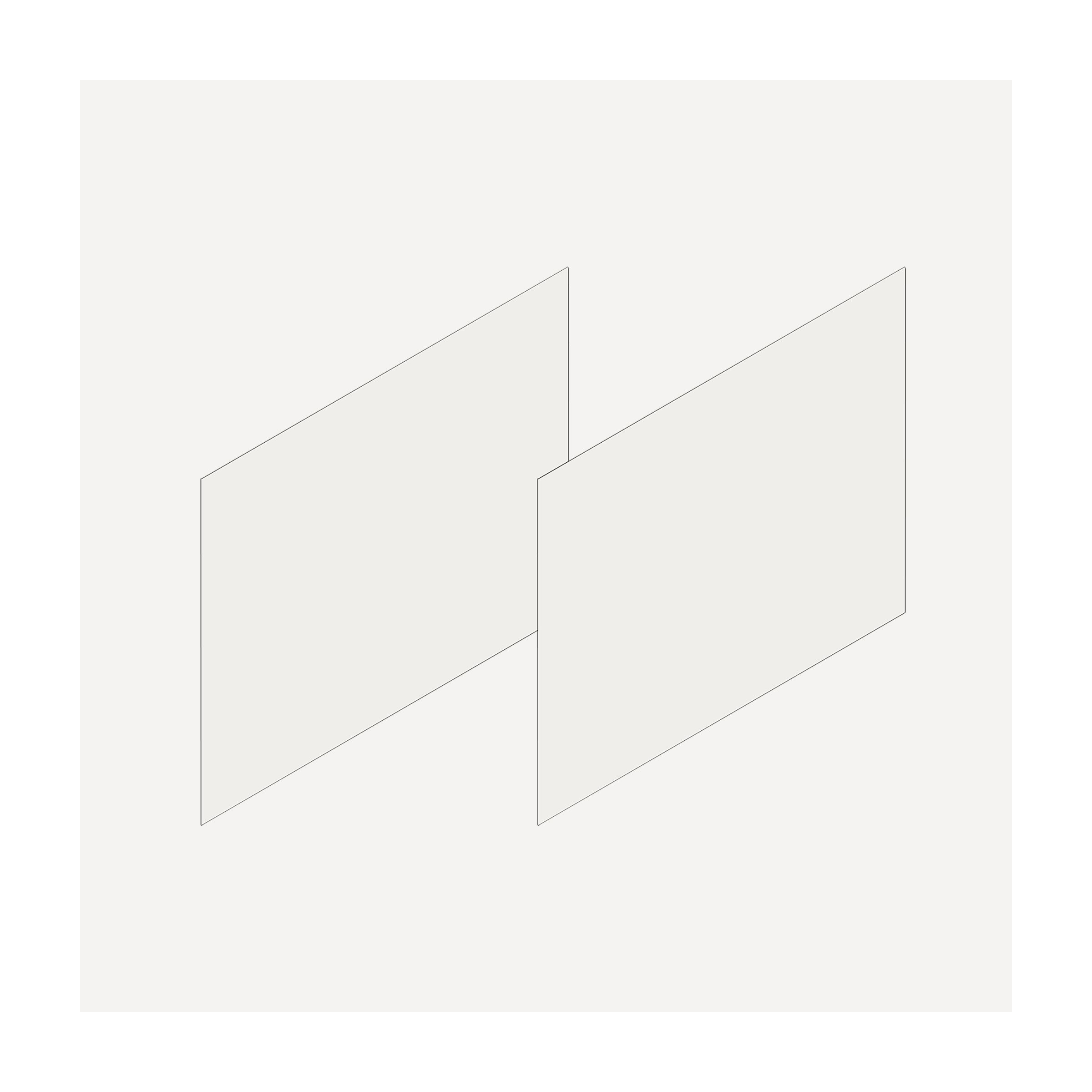 Cartesian & Profiles Side Kit, 15" H x 21" D, Pair Side Kits, Satin White Bathroom Accessories — For Cartesian & Profiles