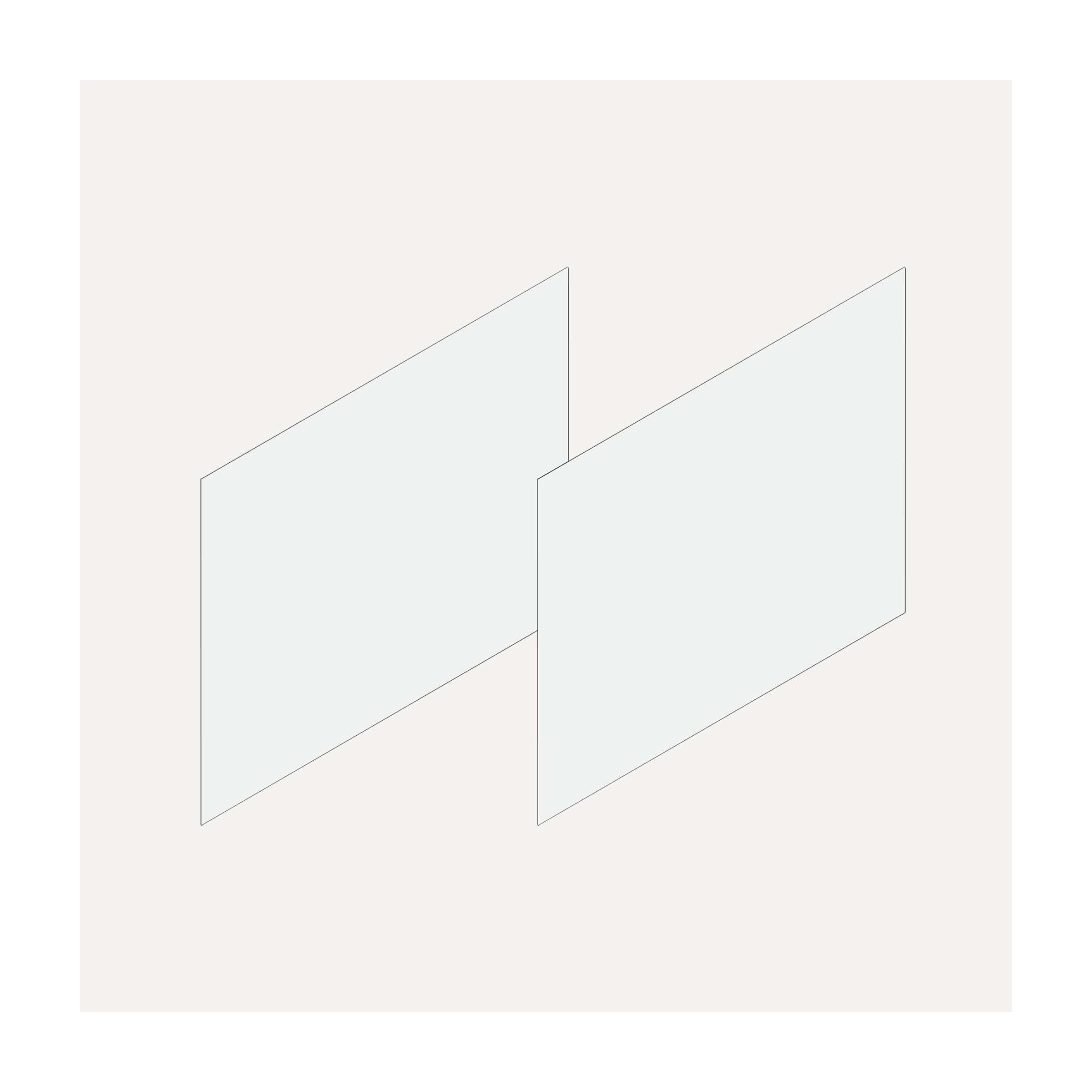 Cartesian & Profiles Side Kit, 15" H x 21" D, Pair Side Kits, Matte White Bathroom Accessories — For Cartesian & Profiles