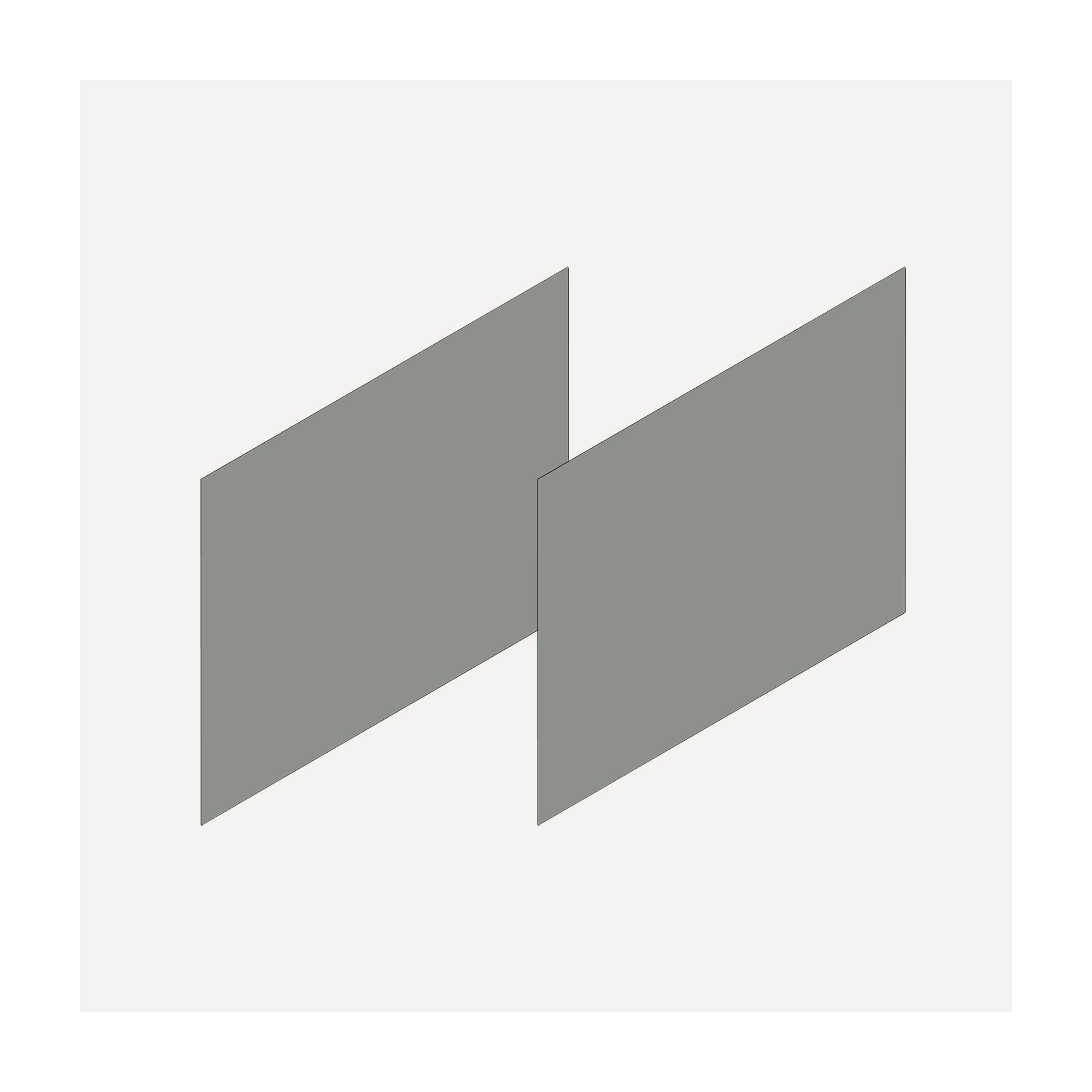 Cartesian & Profiles Side Kit, 15" H x 21" D, Pair Side Kits, Matte Gray Bathroom Accessories — For Cartesian & Profiles