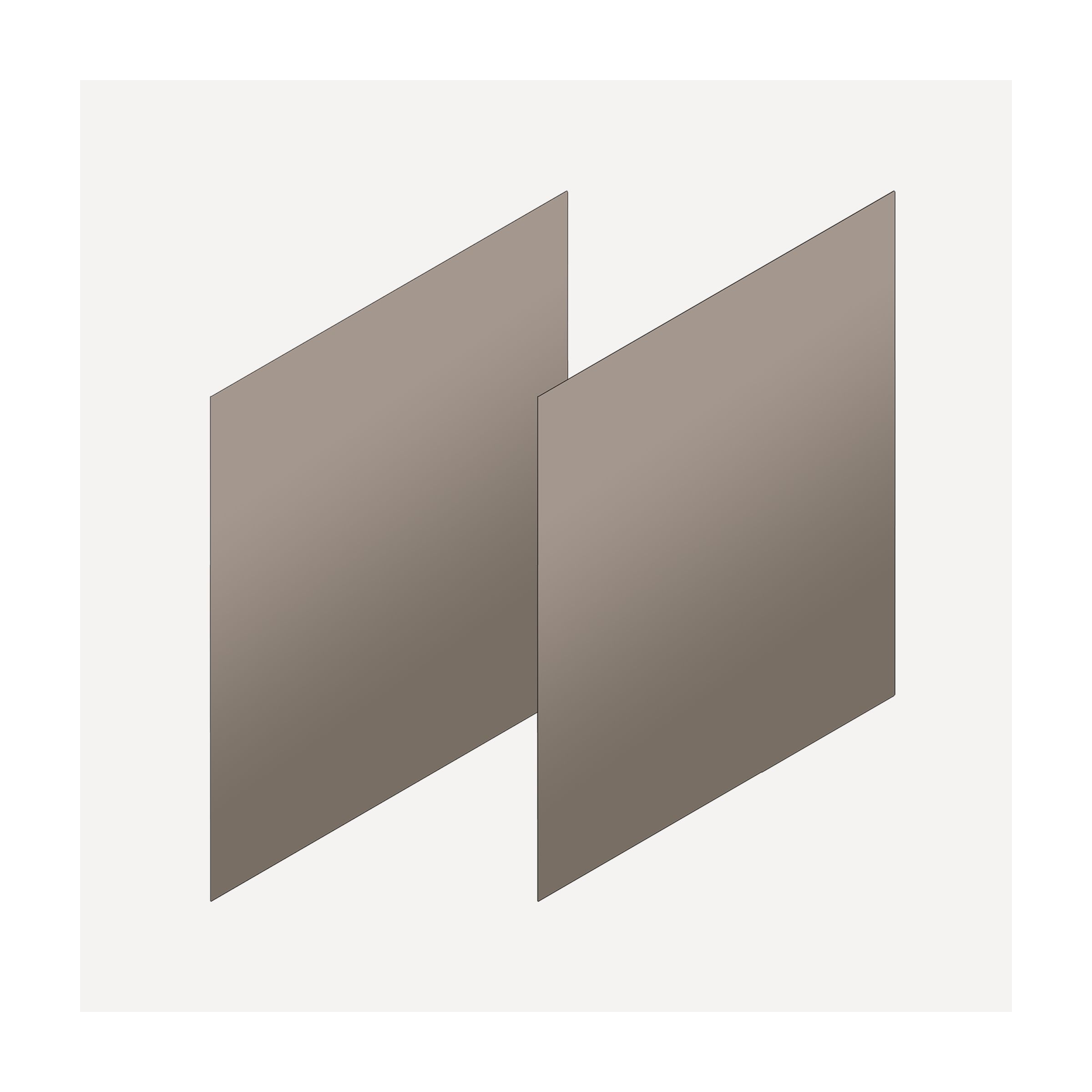 Cartesian & Profiles Side Kit, 22-1/2" H x 21" D, Pair Side Kits, Satin Bronze Bathroom Accessories — For Cartesian & Profiles