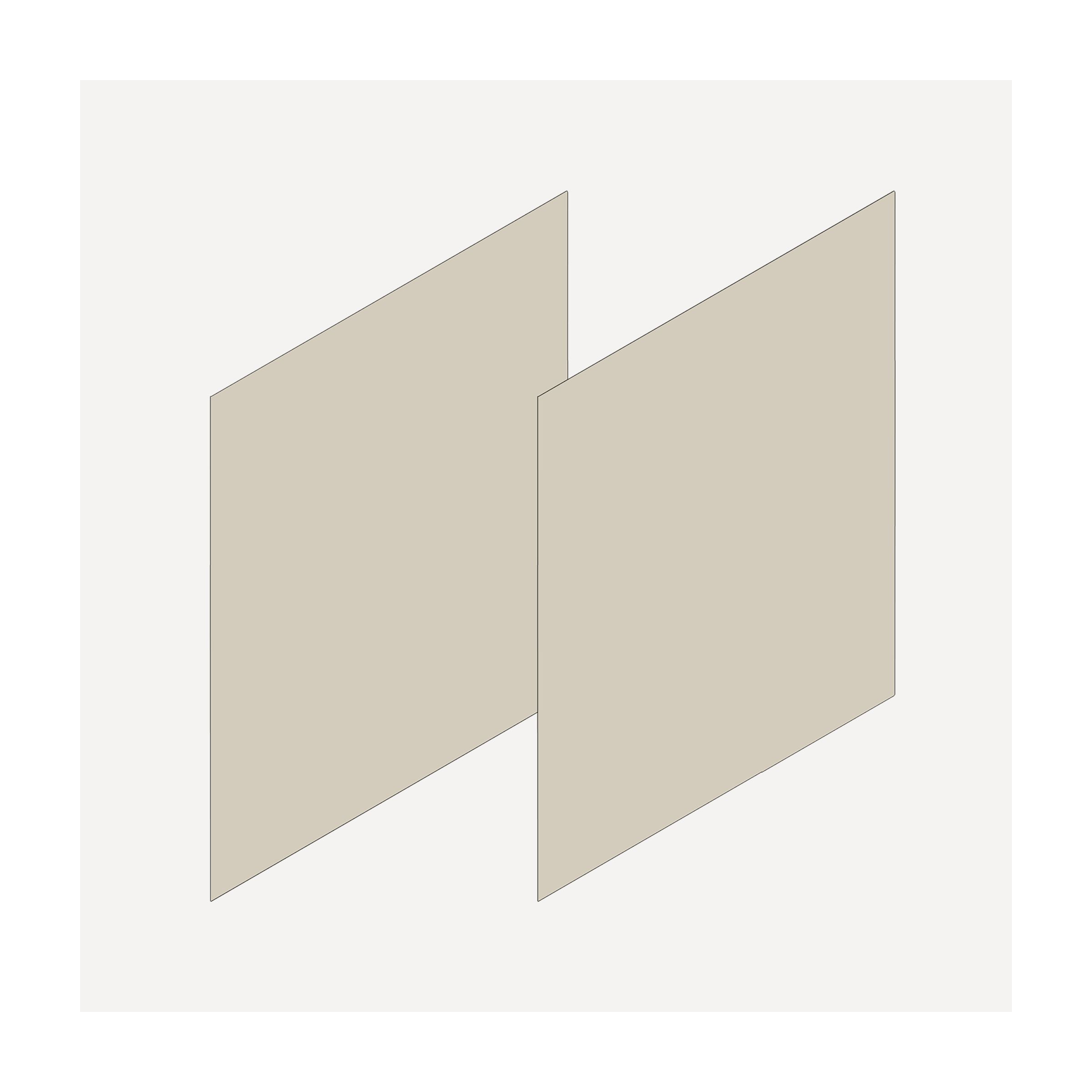 Cartesian & Profiles Side Kit, 22-1/2" H x 21" D, Pair Side Kits, Matte Sand Bathroom Accessories — For Cartesian & Profiles
