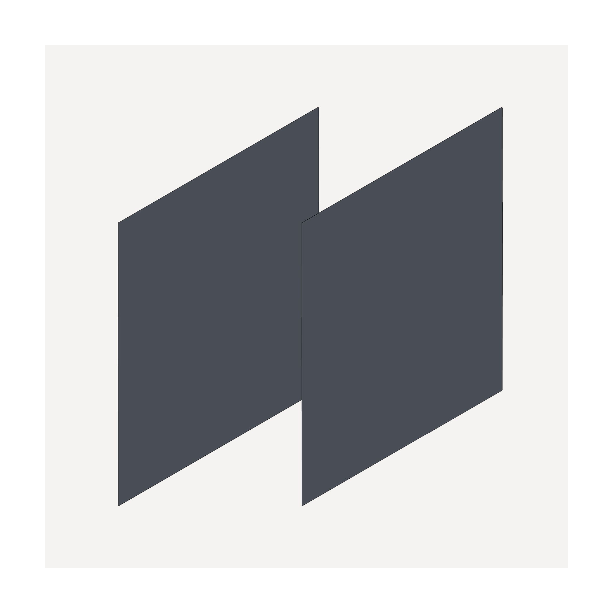 Cartesian & Profiles Side Kit, 22-1/2" H x 21" D, Pair Side Kits, Matte Slate Bathroom Accessories — For Cartesian & Profiles