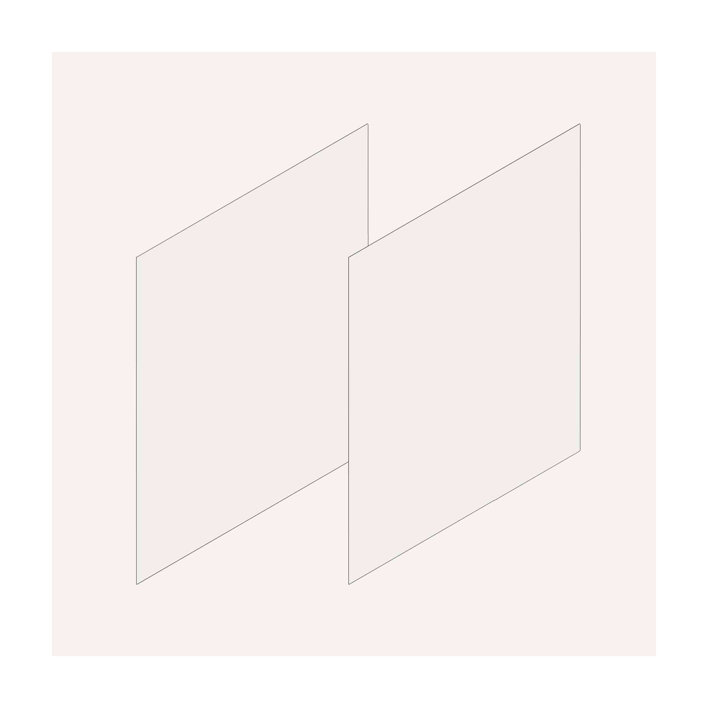 Cartesian & Profiles Side Kit, 22-1/2" H x 21" D, Pair Side Kits, Satin White Bathroom Accessories — For Cartesian & Profiles