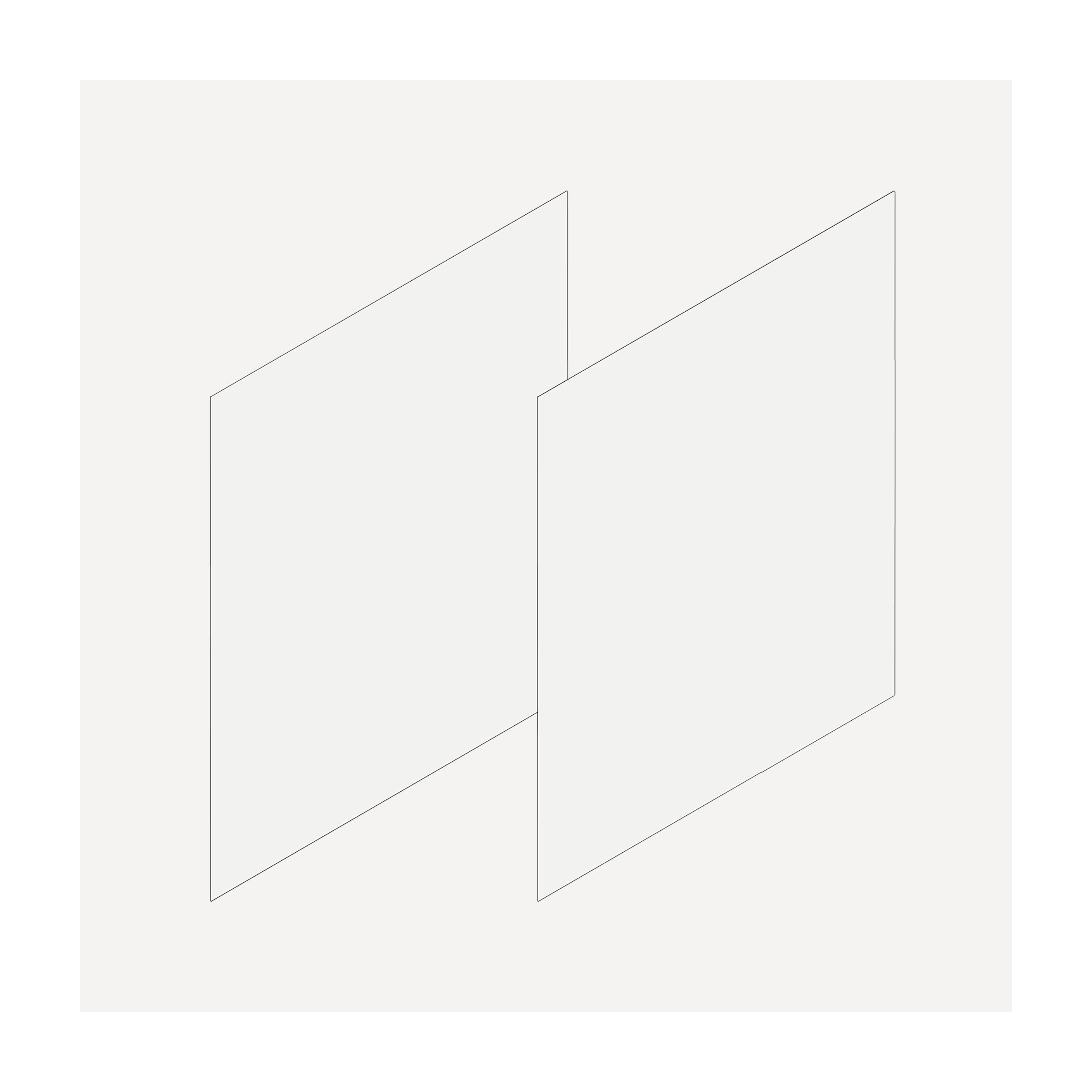 Cartesian & Profiles Side Kit, 22-1/2" H x 21" D, Pair Side Kits, White Bathroom Accessories — For Cartesian & Profiles