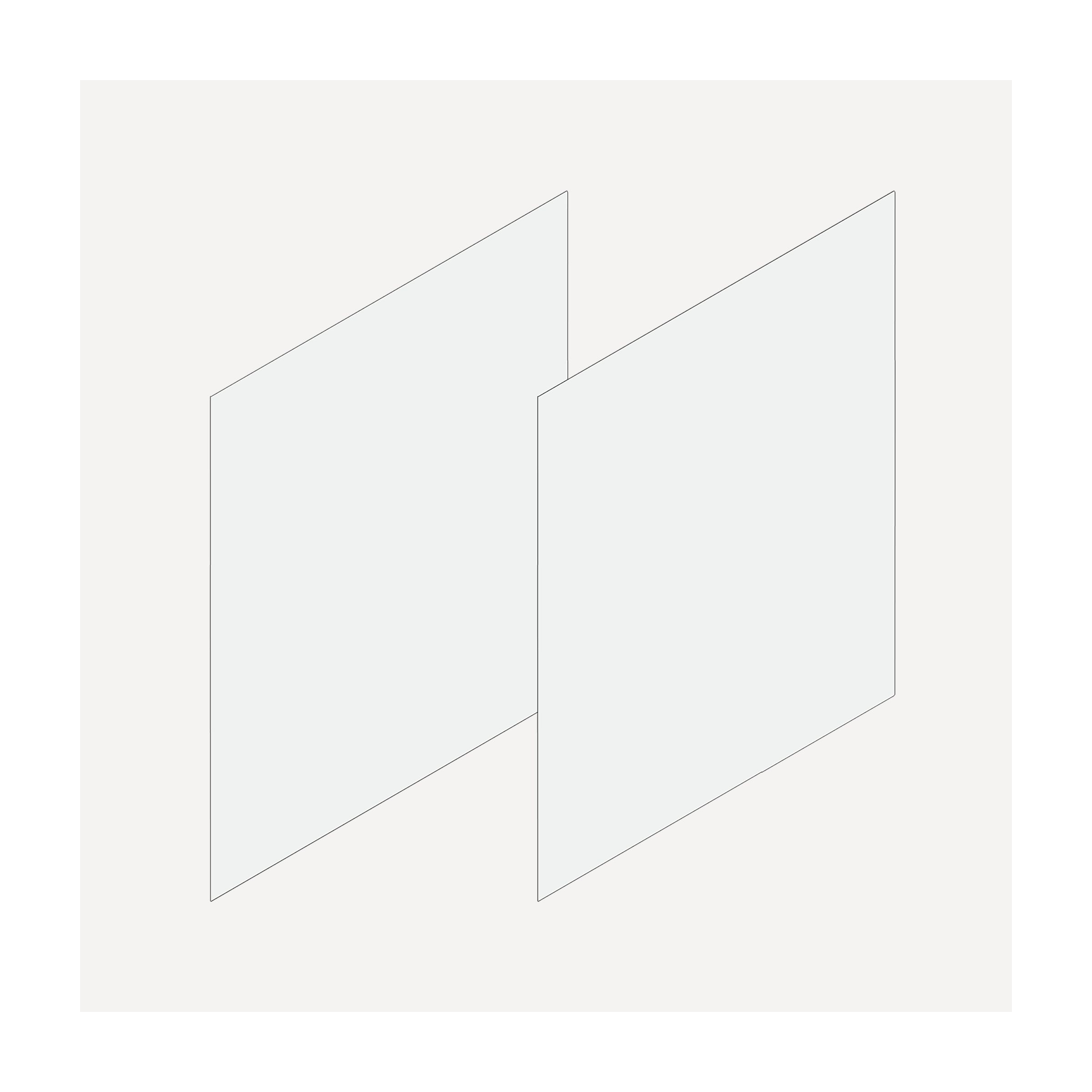 Cartesian & Profiles Side Kit, 22-1/2" H x 21" D, Pair Side Kits, Matte White Bathroom Accessories — For Cartesian & Profiles