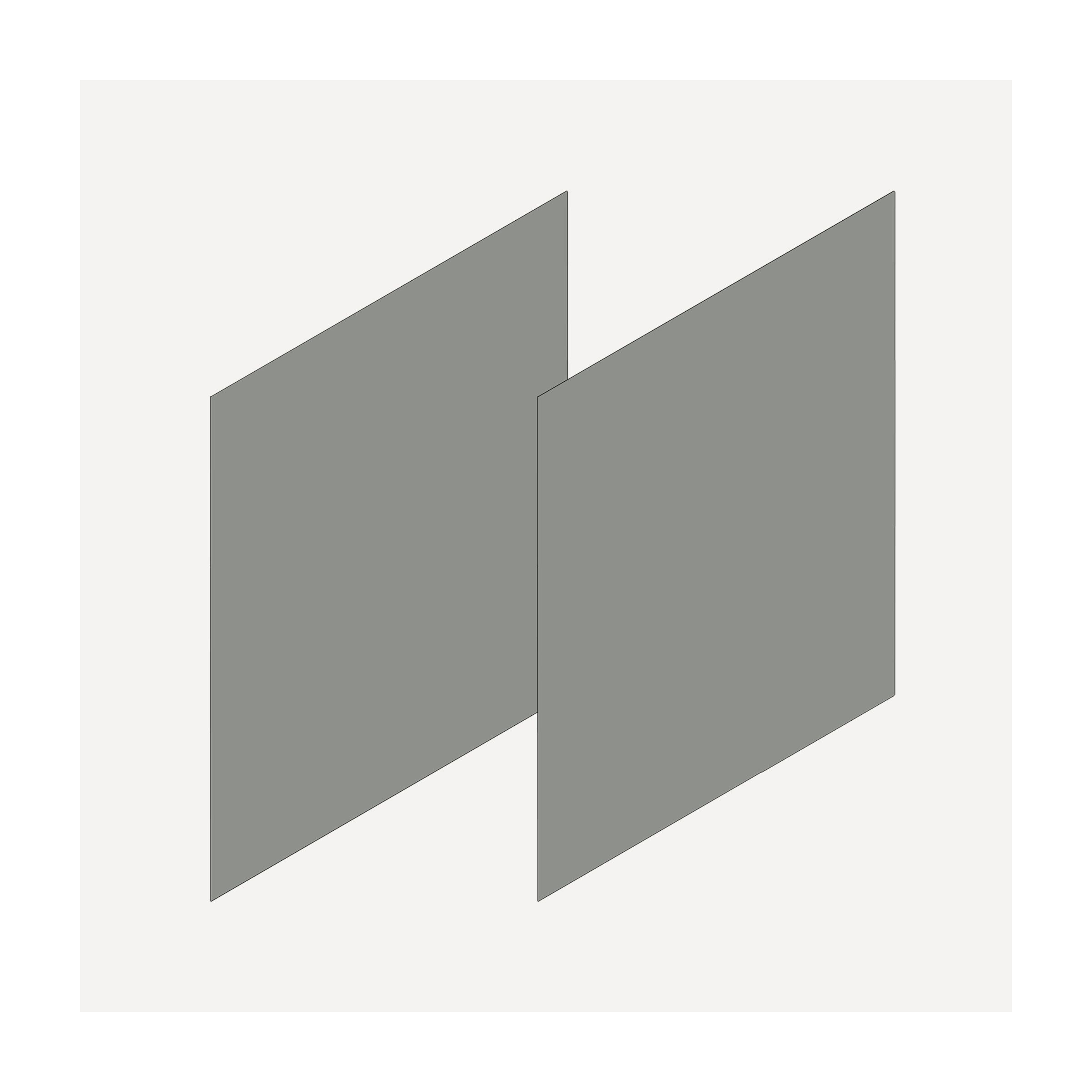 Cartesian & Profiles Side Kit, 22-1/2" H x 21" D, Pair Side Kits, Matte Gray Bathroom Accessories — For Cartesian & Profiles