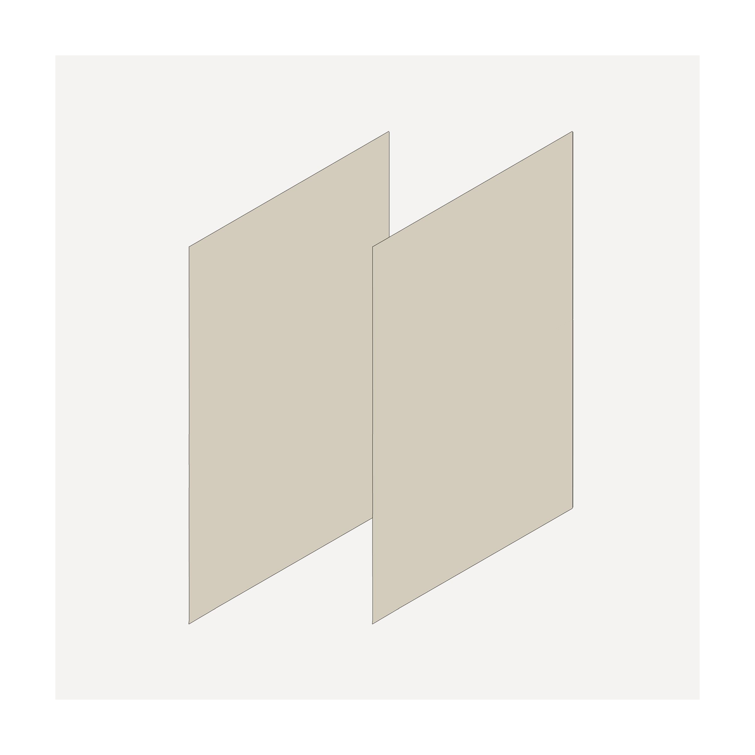 Cartesian & Profiles Side Kit, 30" H x 21" D, Pair Side Kits, Matte Sand Bathroom Accessories — For Cartesian & Profiles