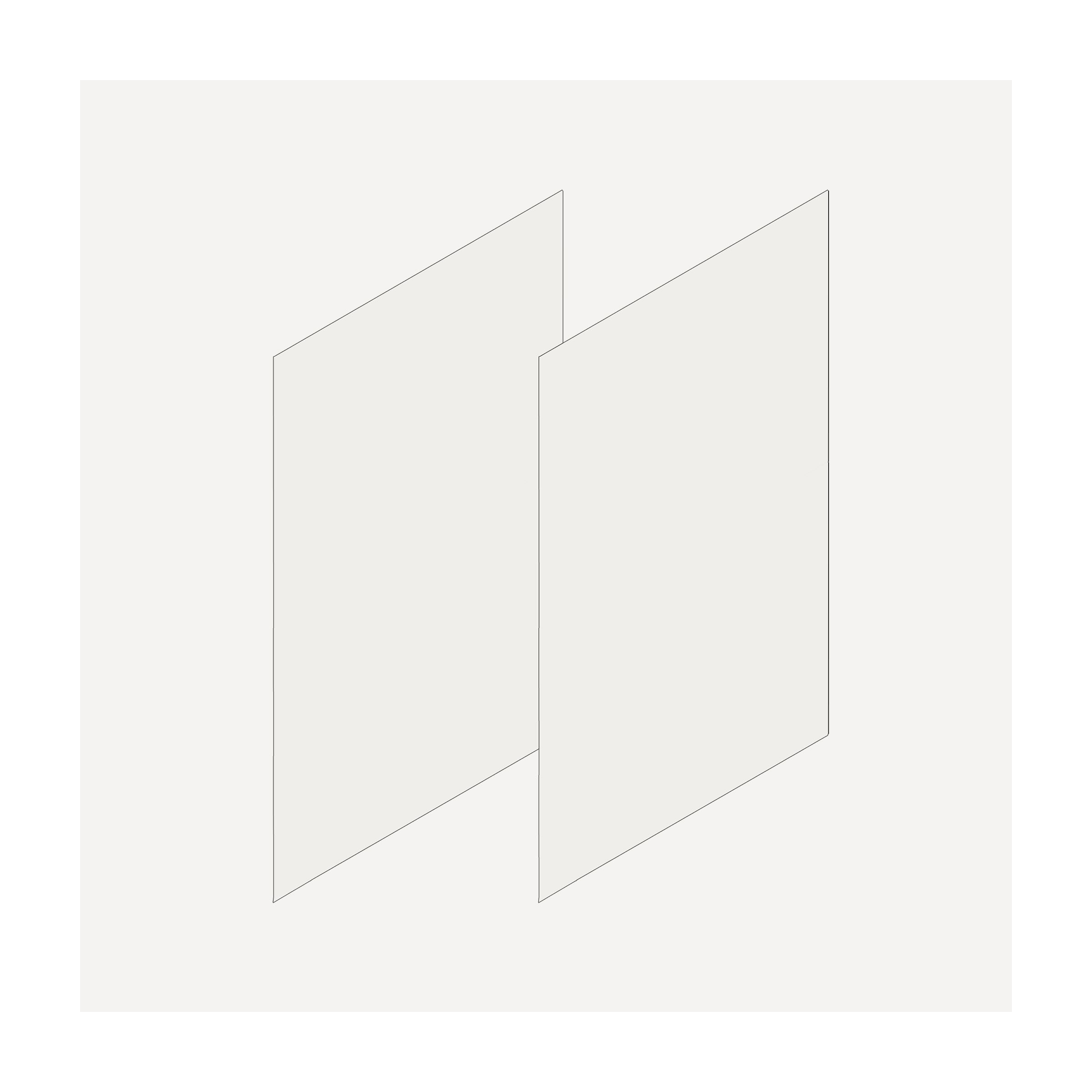 Cartesian & Profiles Side Kit, 30" H x 21" D, Pair Side Kits, Satin White Bathroom Accessories — For Cartesian & Profiles