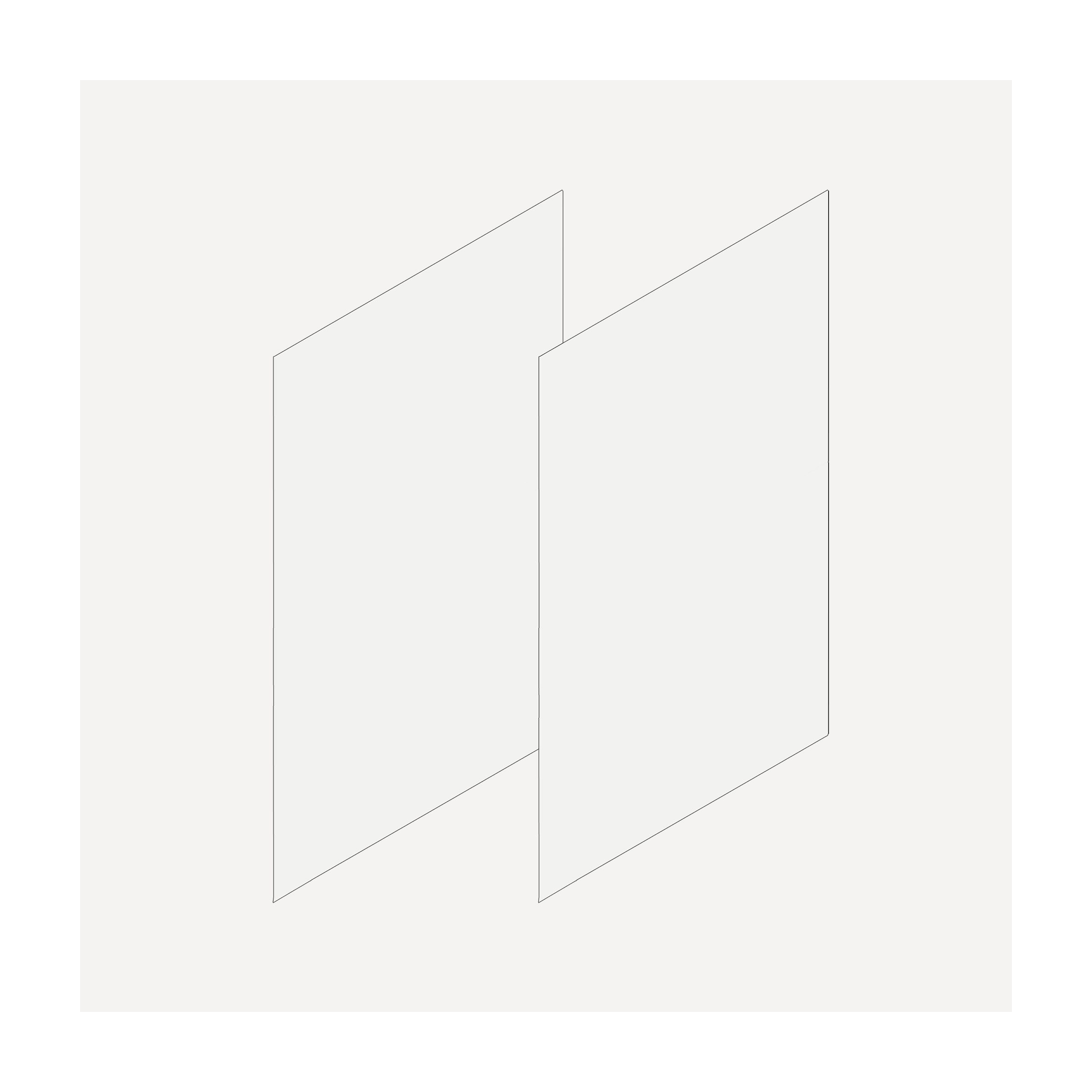 Cartesian & Profiles Side Kit, 30" H x 21" D, Pair Side Kits, White Bathroom Accessories — For Cartesian & Profiles