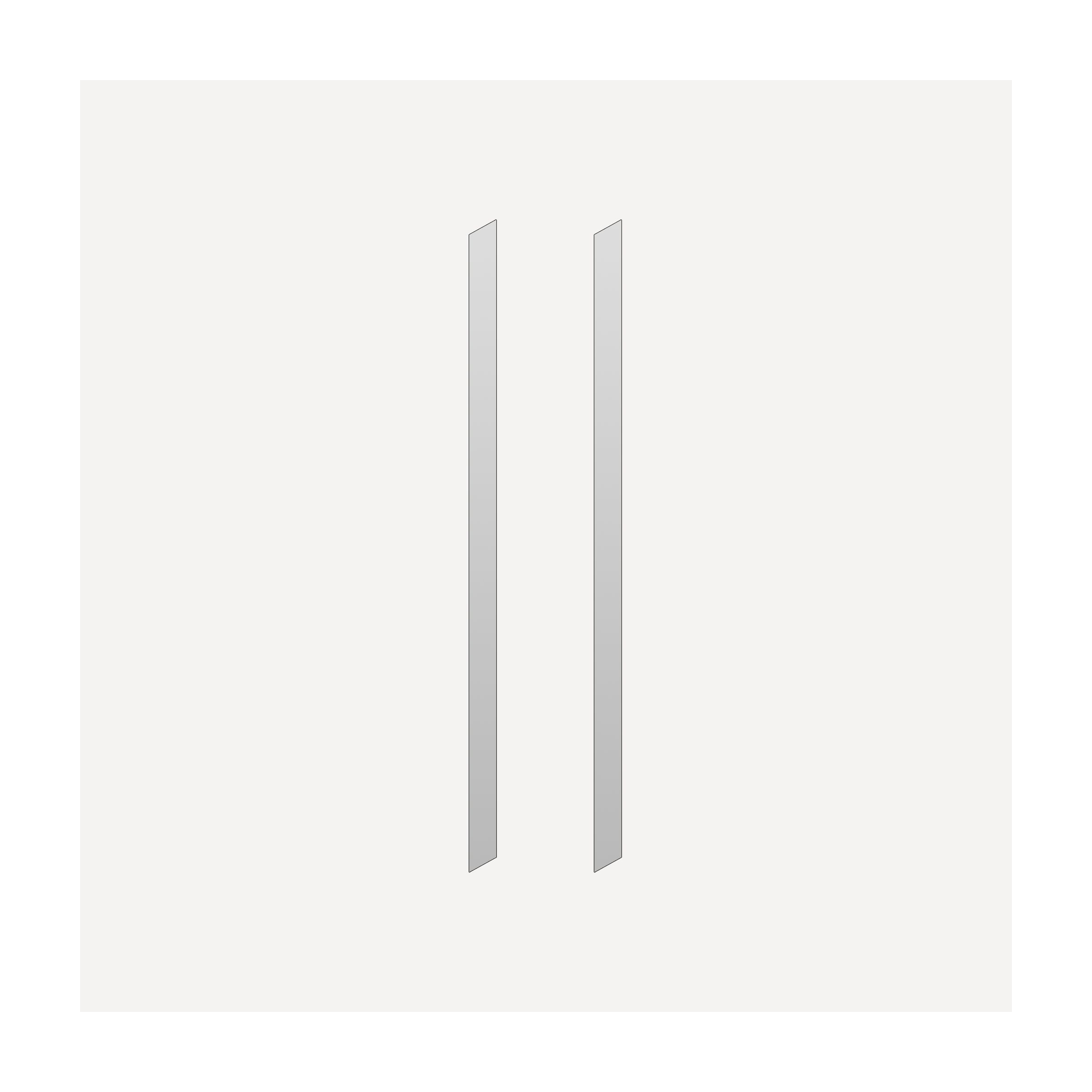 Cabinet Side Kits, 6" x 40" x 2/25", Semi-Recessed, For M Series, Profiles and Main Line Cabinets Bathroom Accessories — 40 High