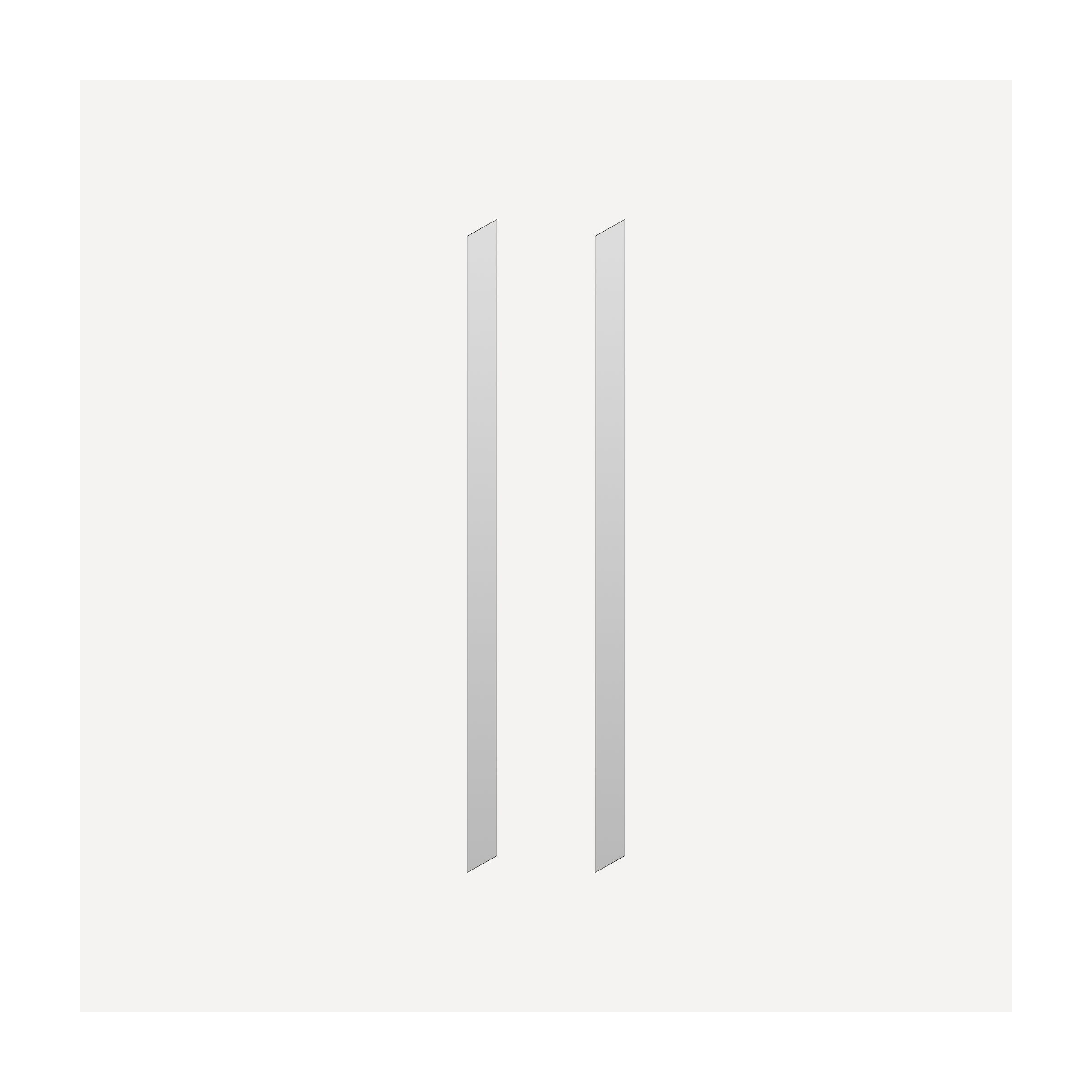 Cabinet Side Kits, 6" x 36" x 2/25", Semi-Recessed, For M Series Reserve Cabinets Bathroom Accessories — 36 High