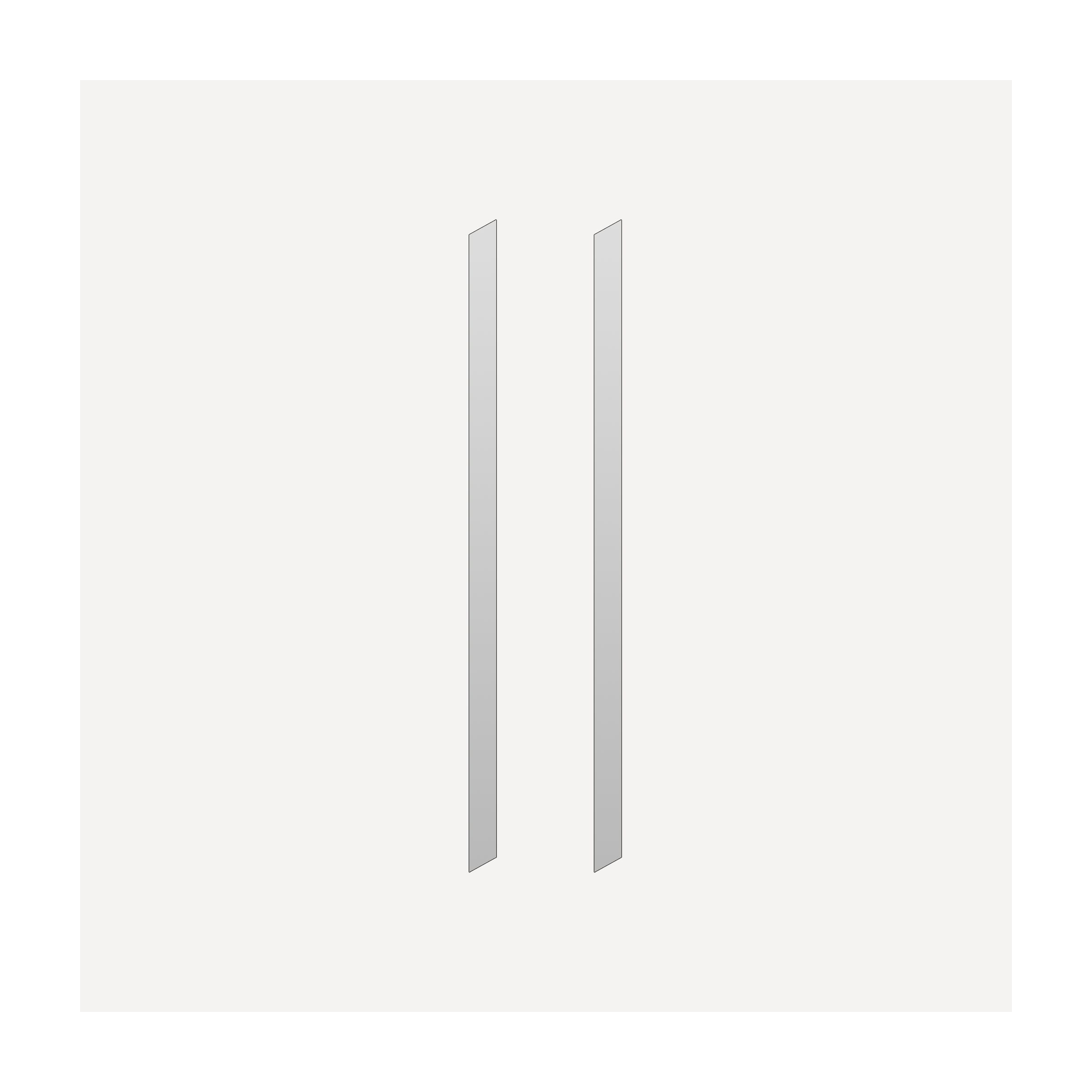Cabinet Side Kits, 6" x 40" x 2/25", Semi-Recessed, For M Series Reserve Cabinets Bathroom Accessories — 40 High