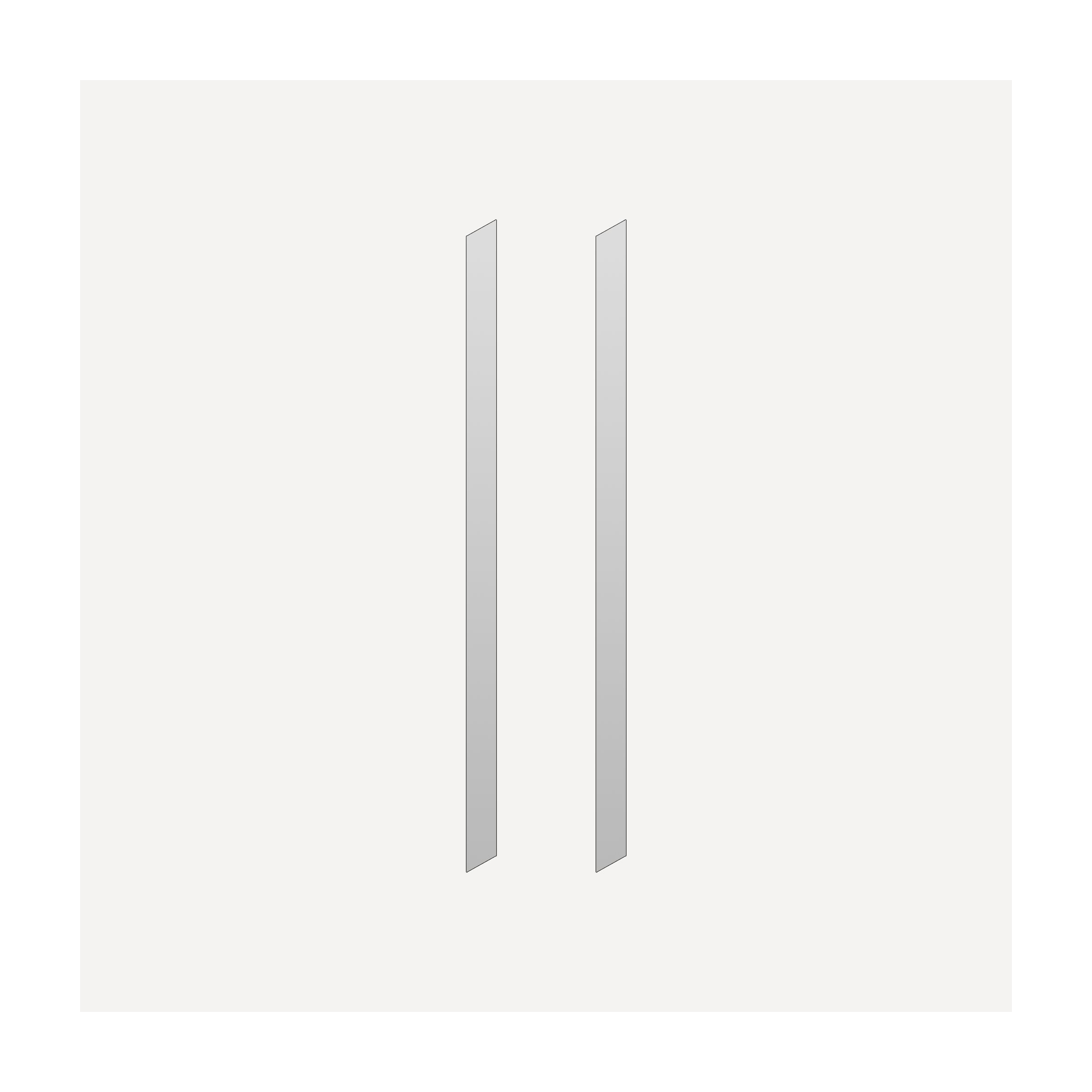 Cabinet Side Kits, 4" x 72" x 2/25", Surface-Mount, For M Series Reserve and PL PORTRAY Cabinets Bathroom Accessories — 72 High
