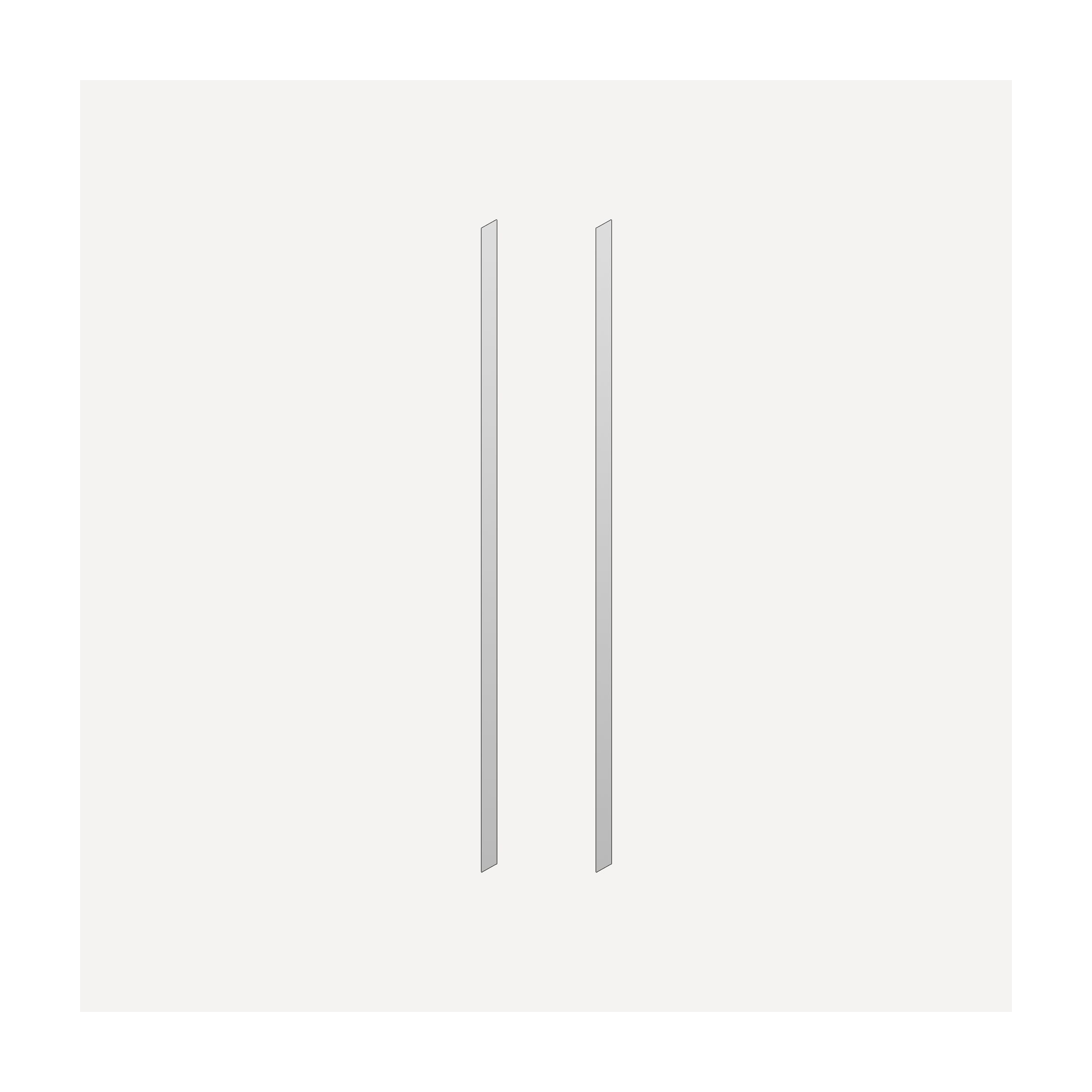 Cabinet Side Kits, 6" x 72" x 2/25", Semi-Recessed, For M Series Reserve Cabinets Bathroom Accessories — 72 High