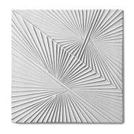 Tableau by Kelly Wearstler 9" x 9" Horizon 1 field tile in White Shimmer