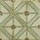 4.625” x 4.625” twz 36 decorative tile in off white, green tea, charcoal and ochre