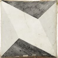 4-5/8" x 4-5/8" yaffo 4 decorative tile in charcoal, grey and off white
