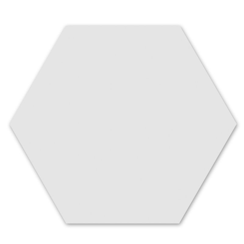 9" x 8" hexa in ice white matte