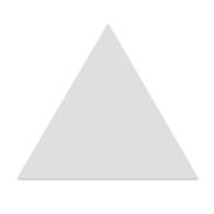 9" x 8" triangle in ice white matte
