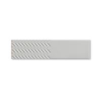 Dimension 2"x8" field tile in white waves