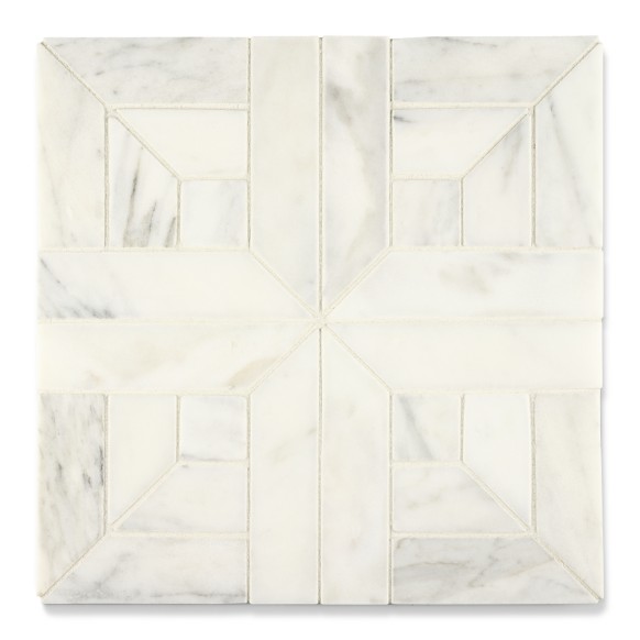 Bryn 3 Piece White Marble Fireplace Tool Set
