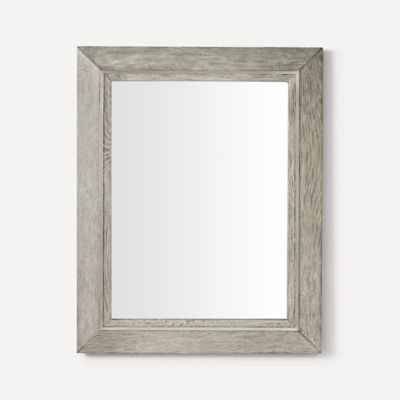Wood Mirror with Metal Inlay