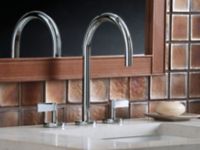 SINK FAUCET, GOOSENECK SPOUT, LEVER HANDLES 2