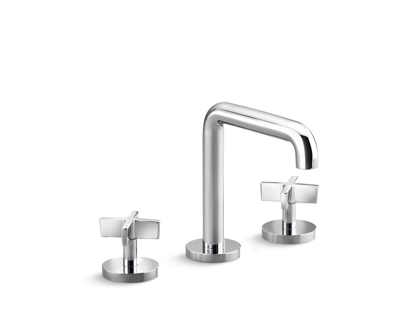 One Sink Faucet, Tall Spout, Cross Handles