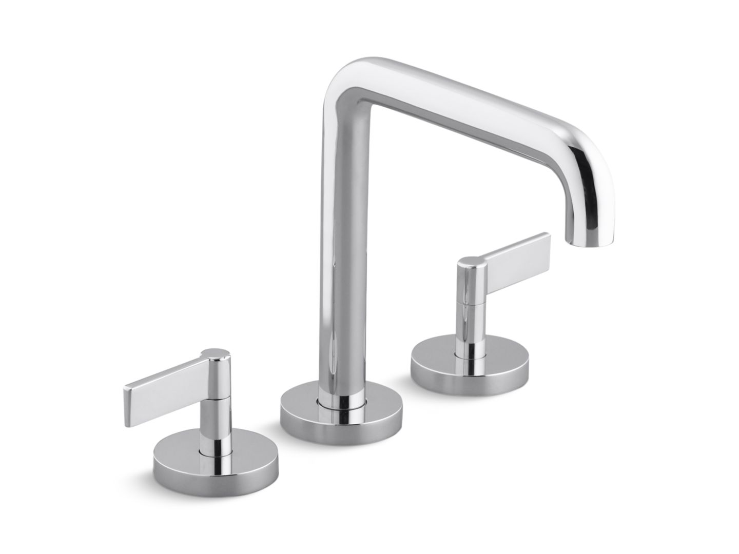 One Deck-Mount Bath Faucet, Tall Spout, Lever Handles