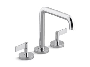 Deck-Mount Bath Faucet, Lever Handles