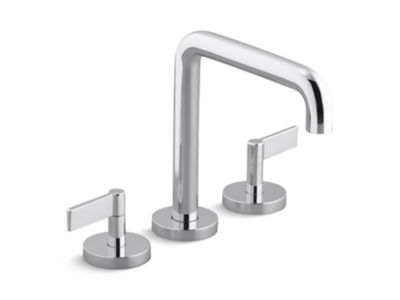 Deck-Mount Bath Faucet, Lever Handles
