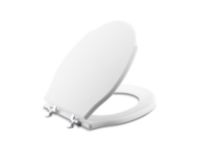 Colored Wood Toilet Seat, Elongated, with Chrome Trim 0