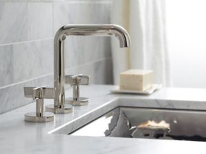 Sink Faucet, Tall Spout, Cross Handles