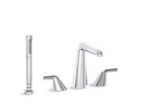 Deck-Mount Bath Faucet with Diverter 1